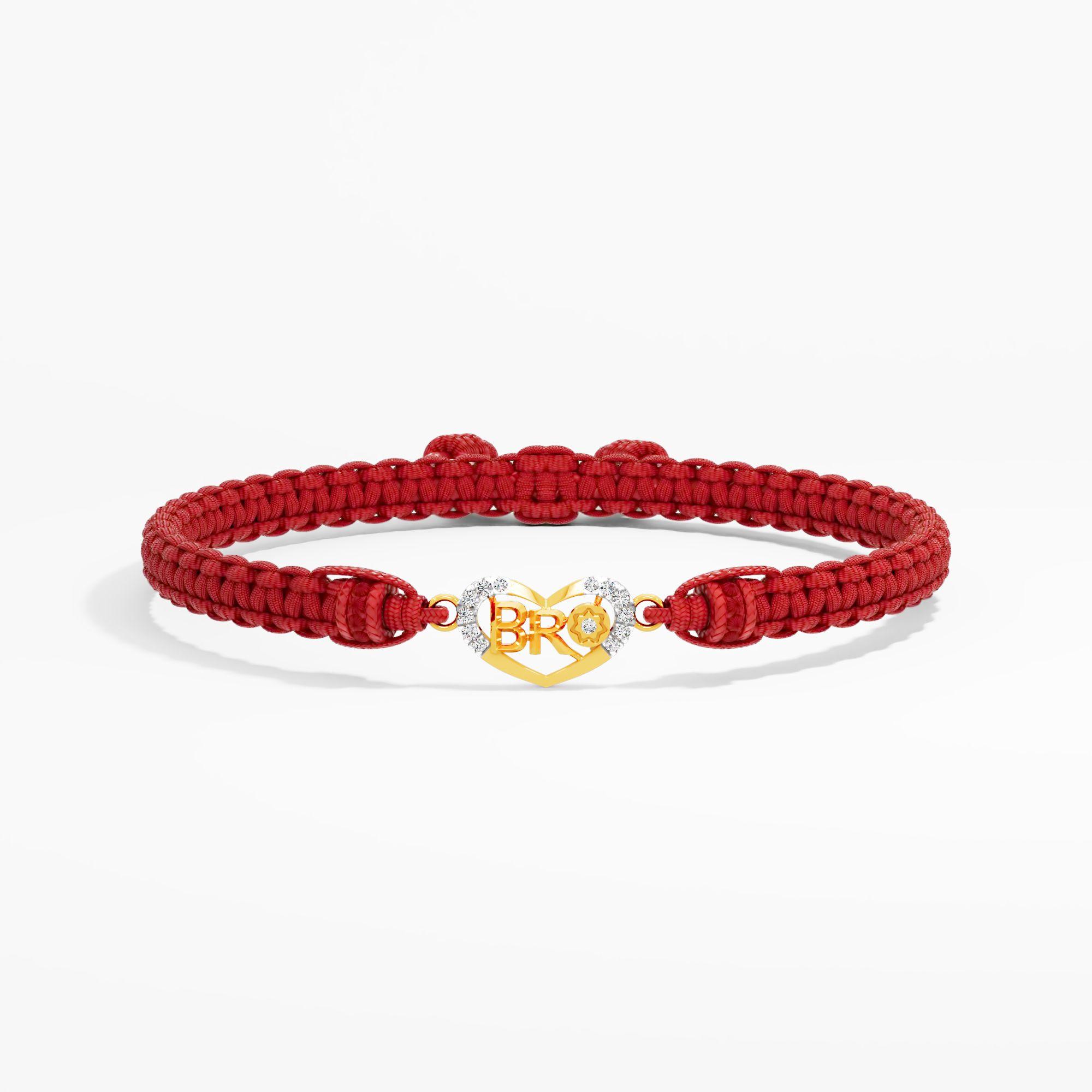 HeartBond Diamond Rakhi