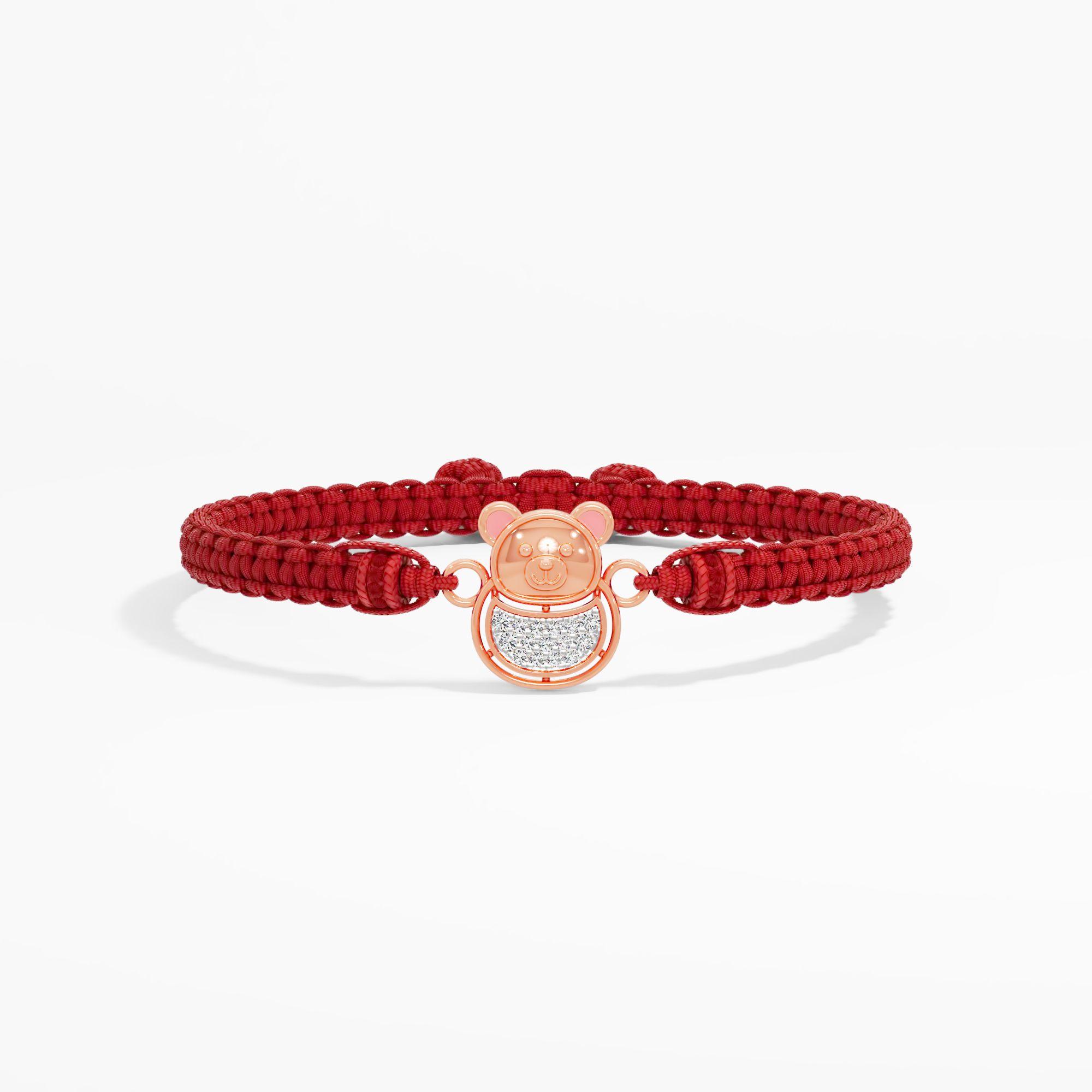 TeddyBurst Diamond Rakhi