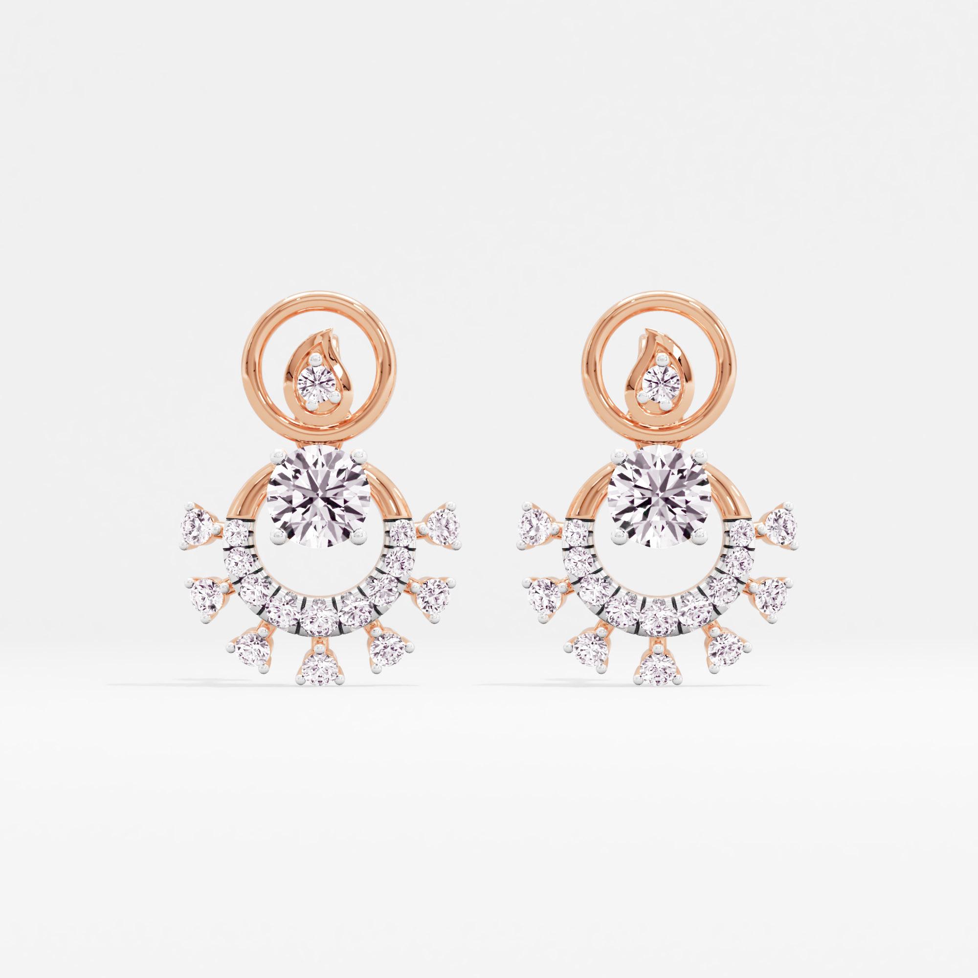 Celestial Orbit Solitaire Stud Earrings