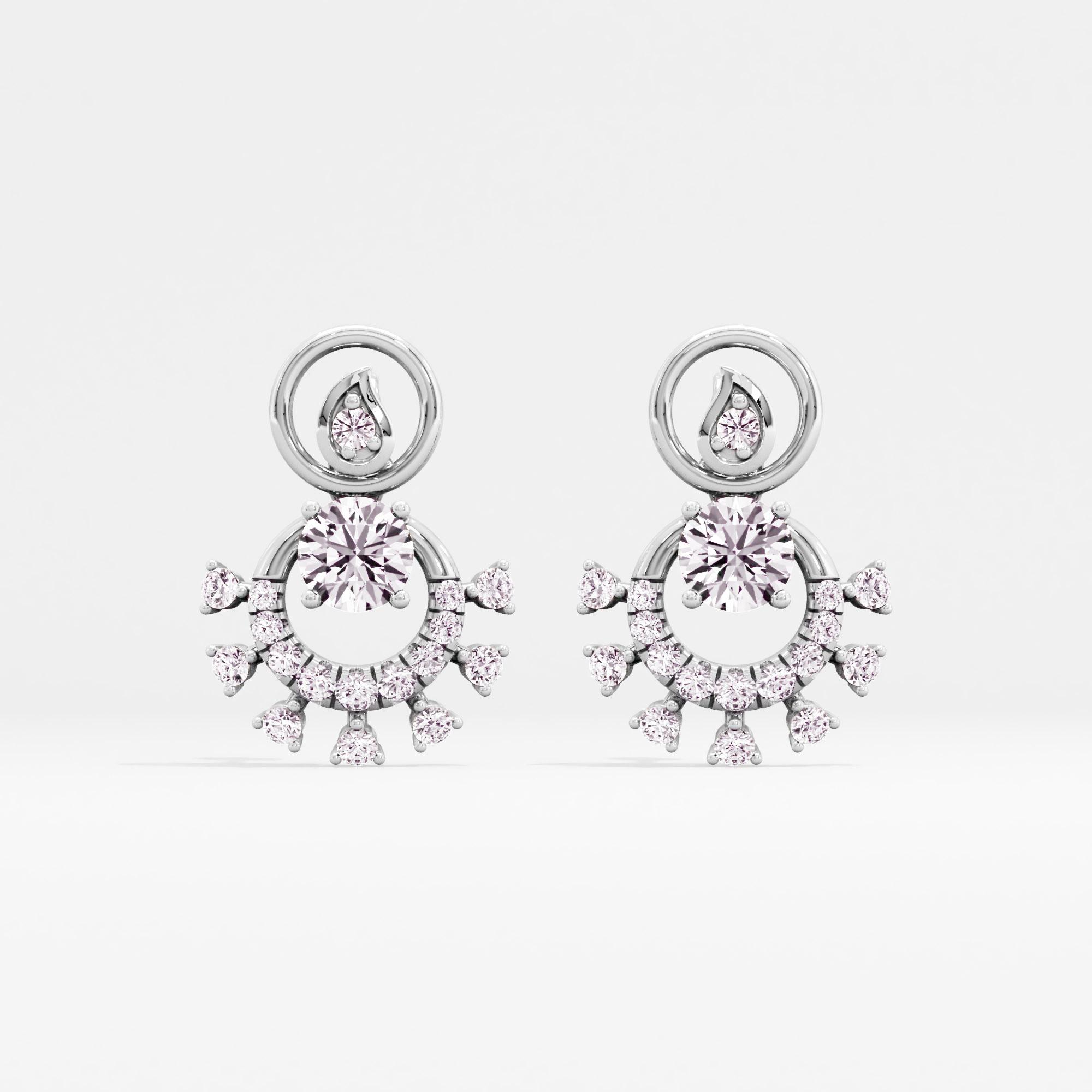 Celestial Orbit Solitaire Stud Earrings