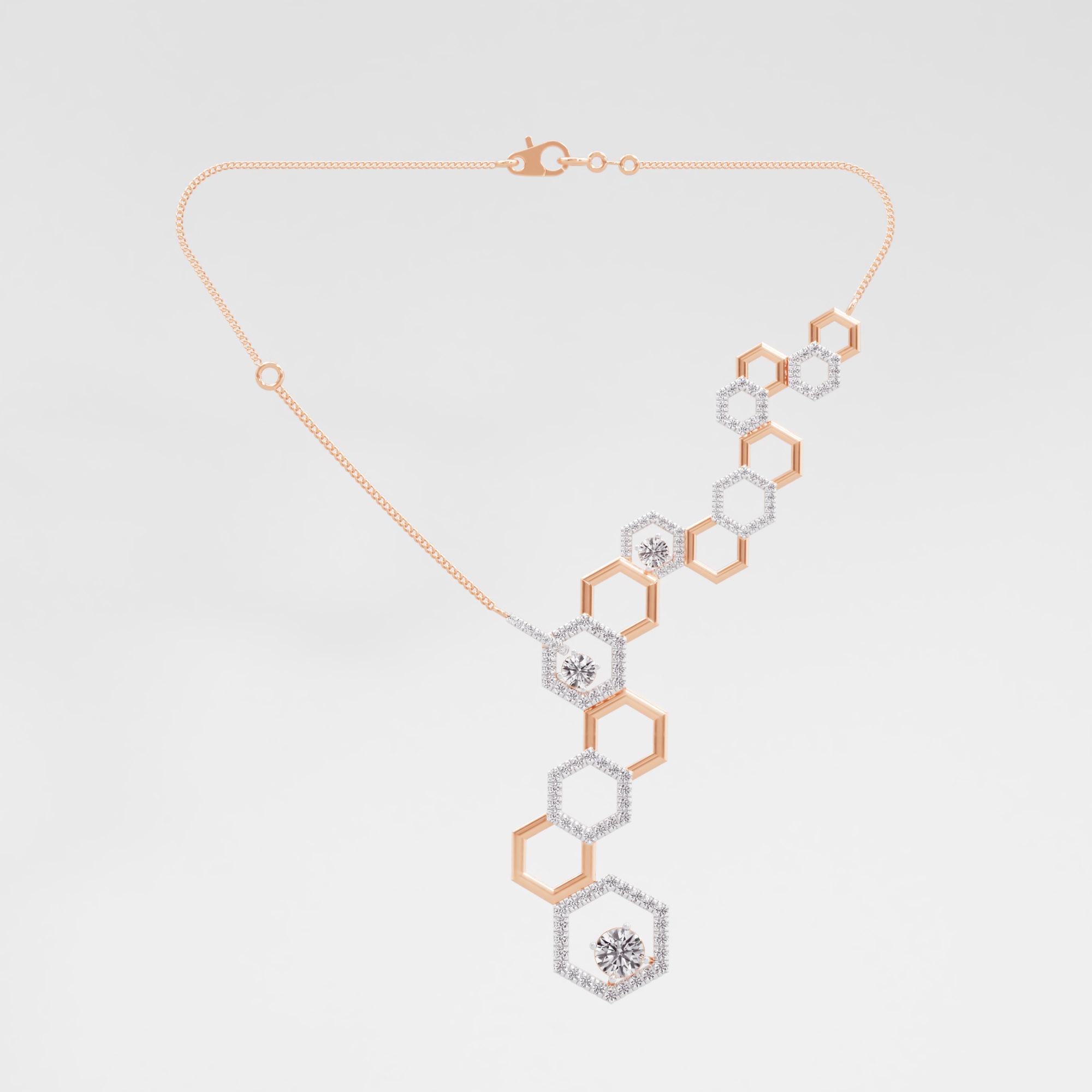 BeeHex Solitaire Chain Necklace