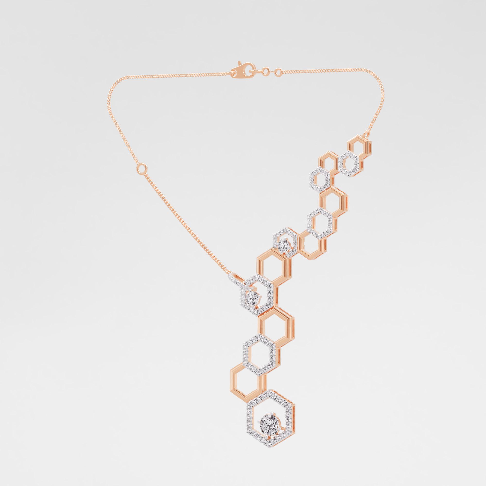 BeeHex Solitaire Chain Necklace