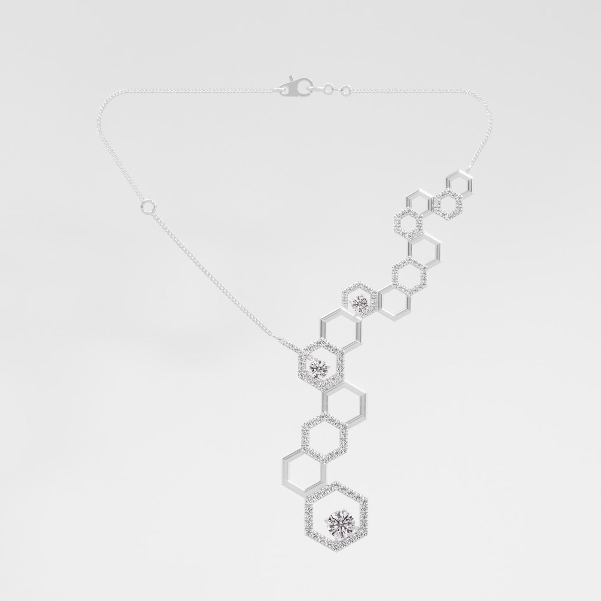 BeeHex Solitaire Chain Necklace