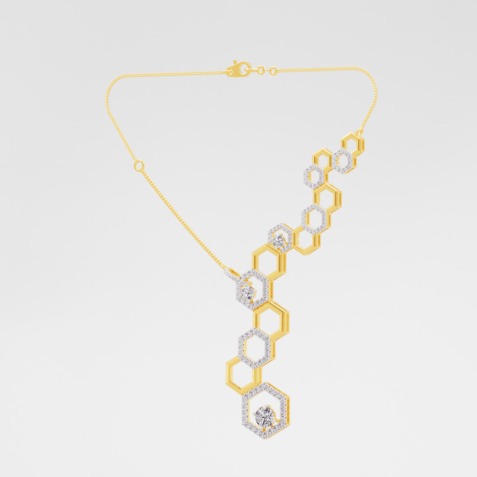 BeeHex Solitaire Chain Necklace