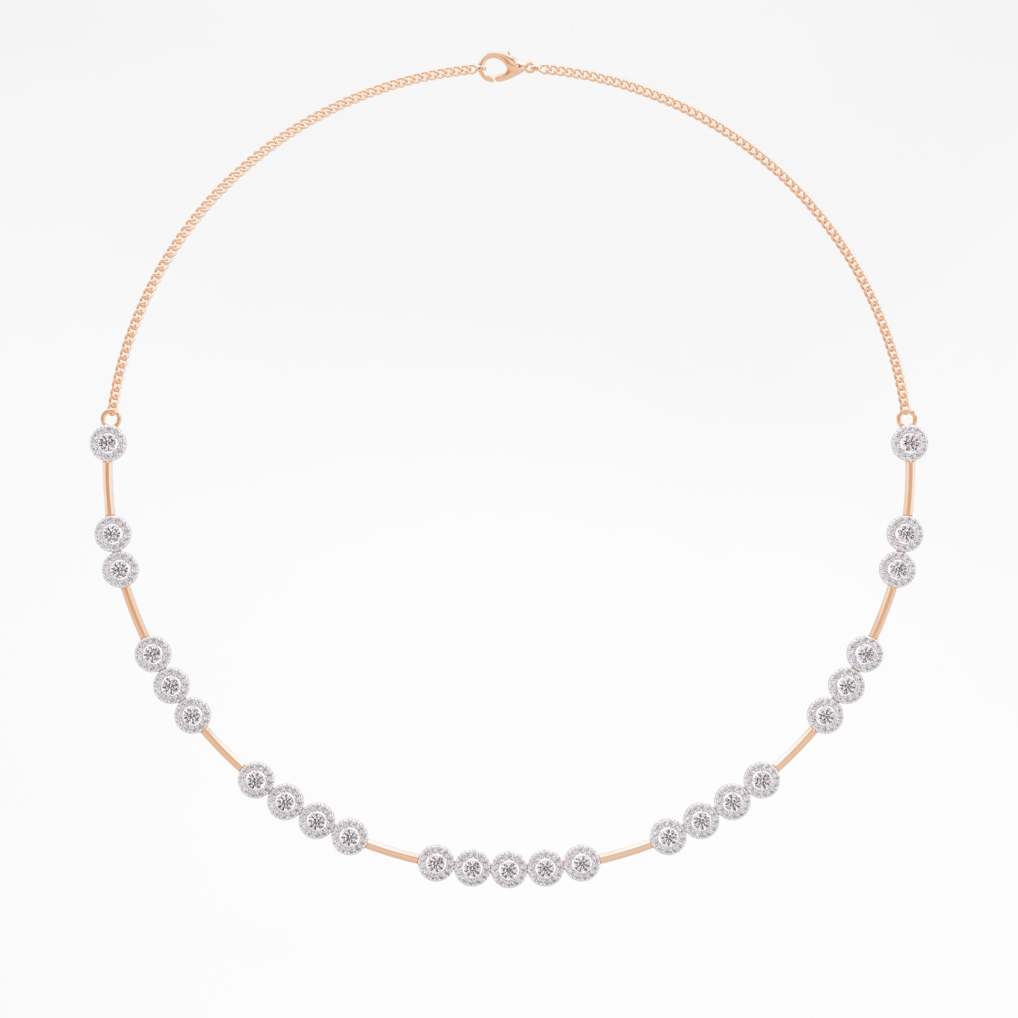 Blinging Beauty Halo Tennis Necklace