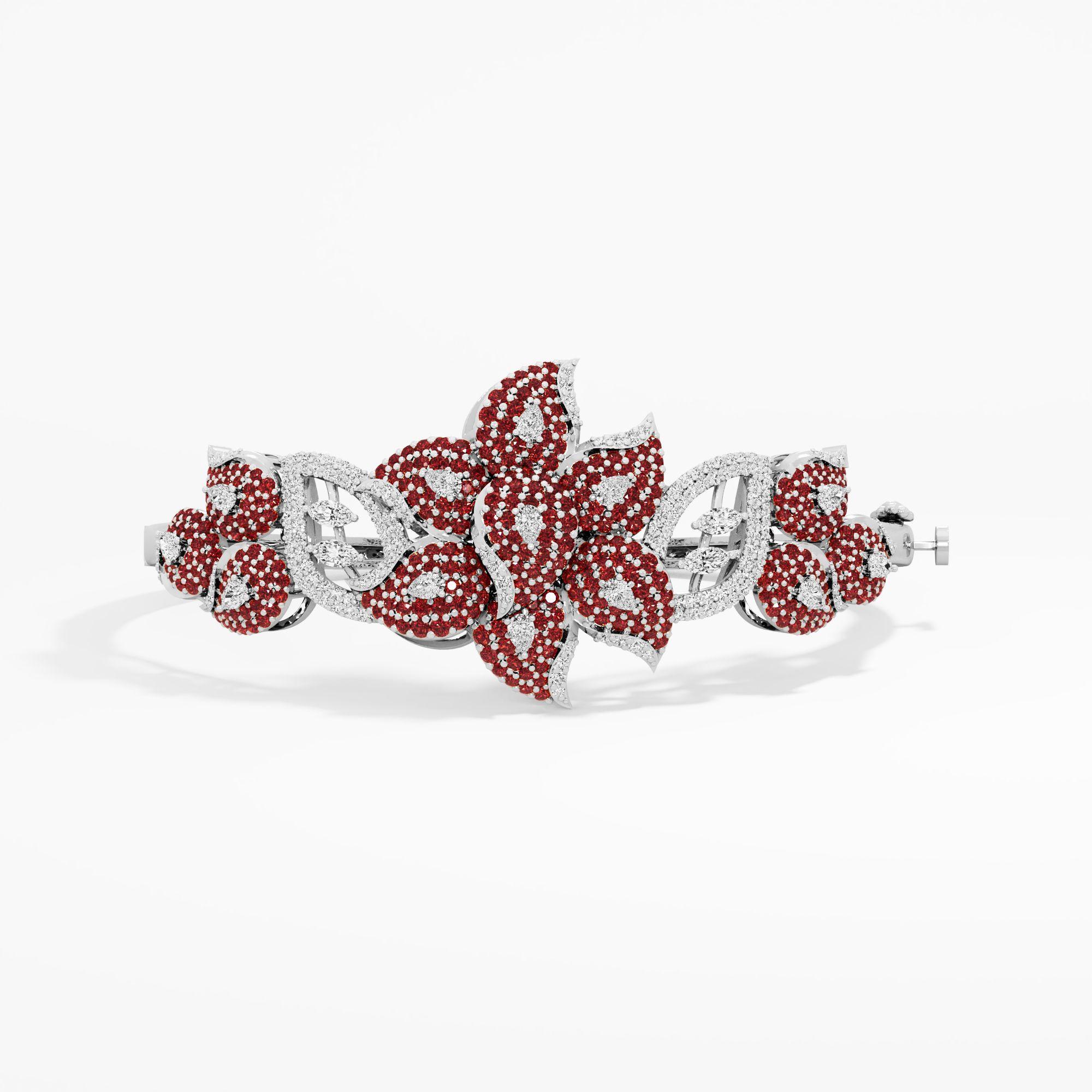 Scarlet Bloom Diamond Bracelet