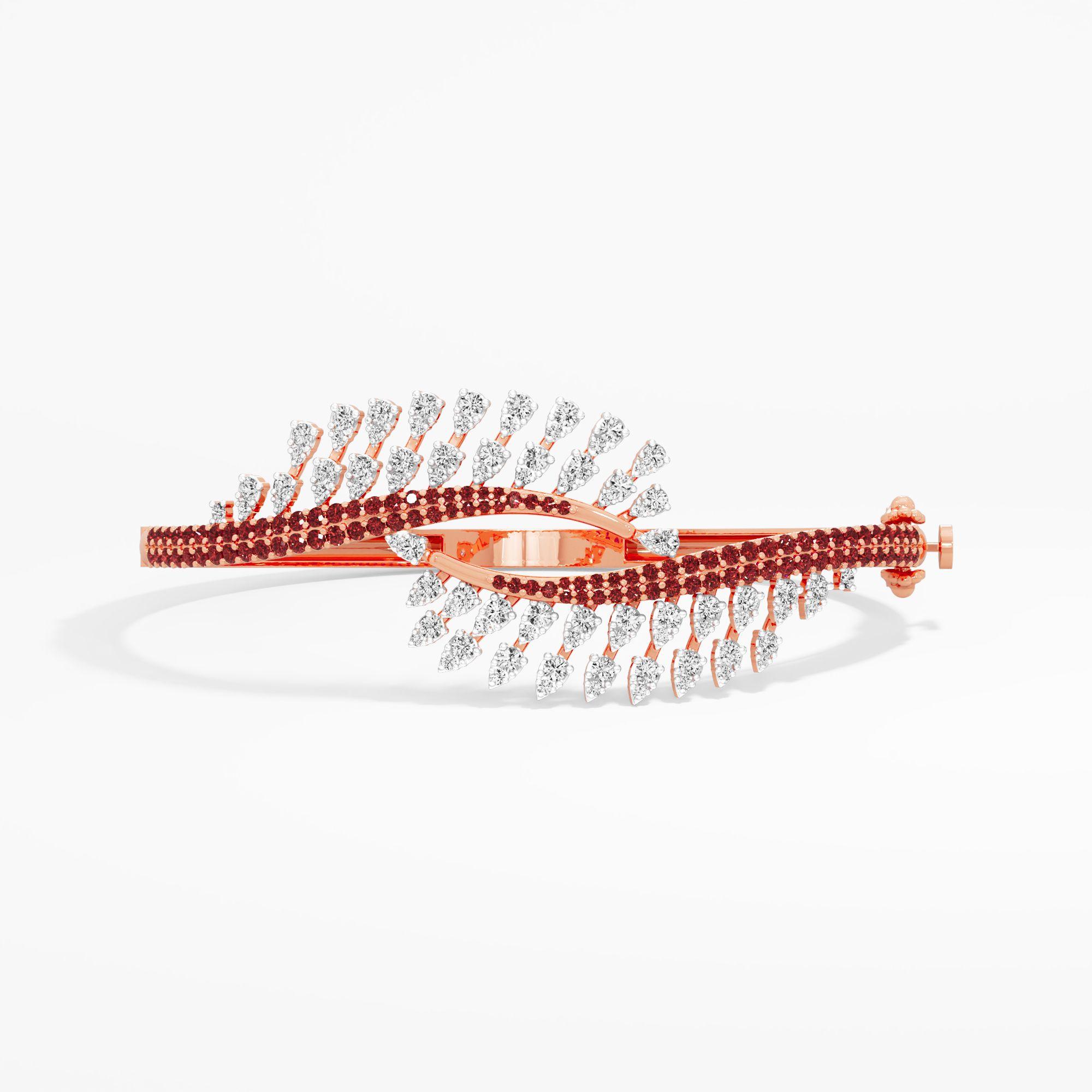 Crimson Crossover Diamond Bracelet
