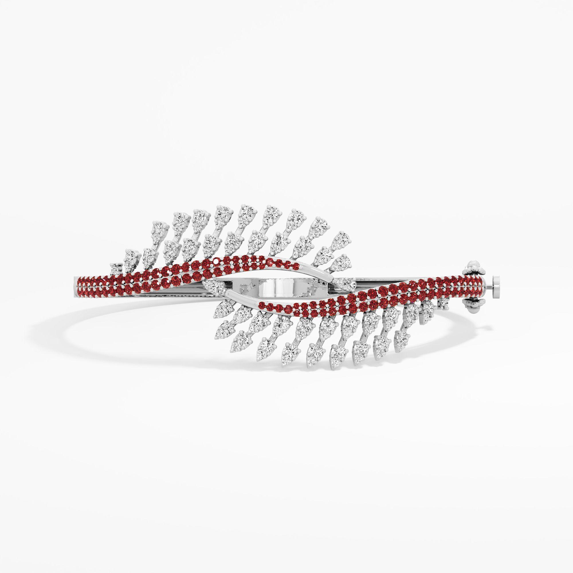 Crimson Crossover Diamond Bracelet