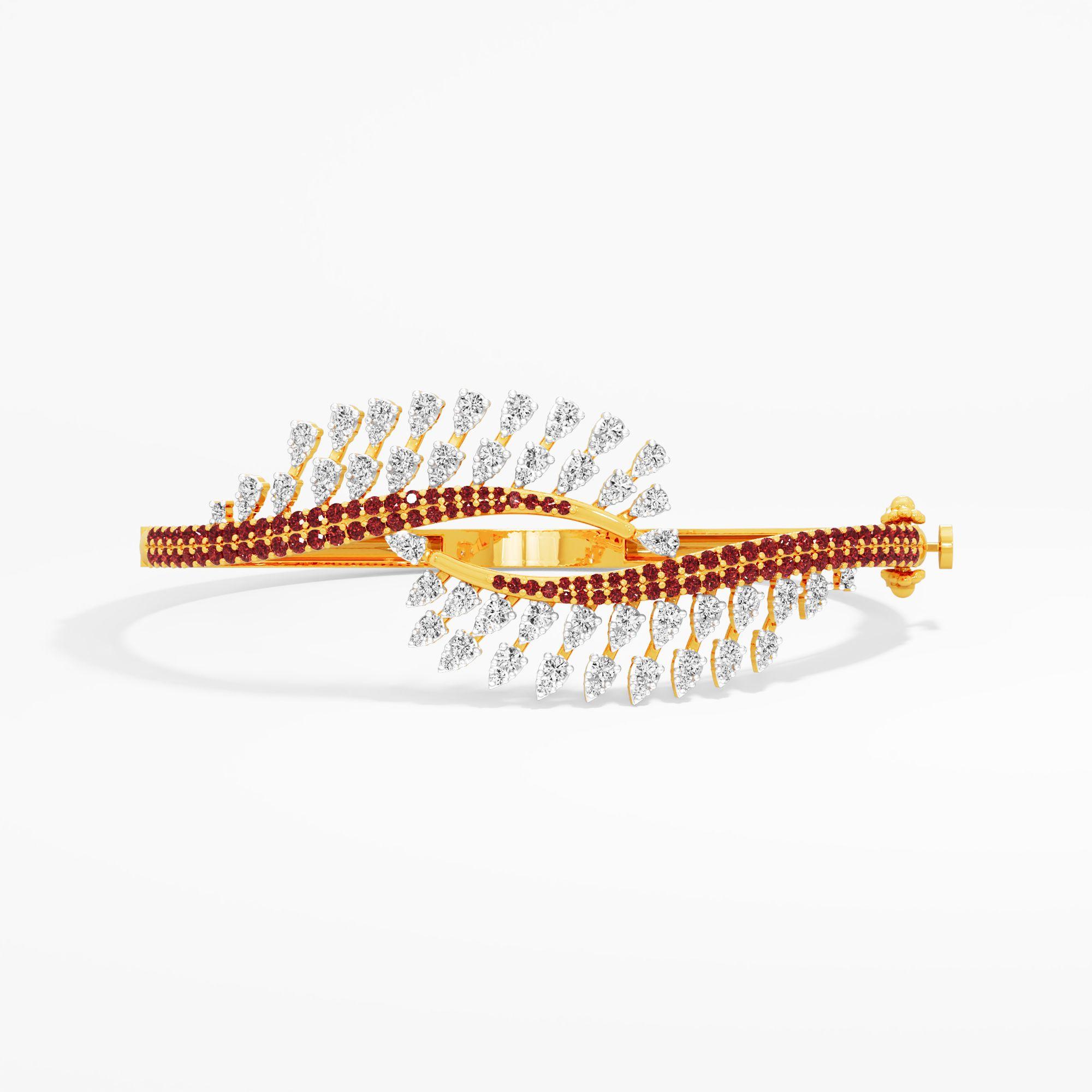 Crimson Crossover Diamond Bracelet