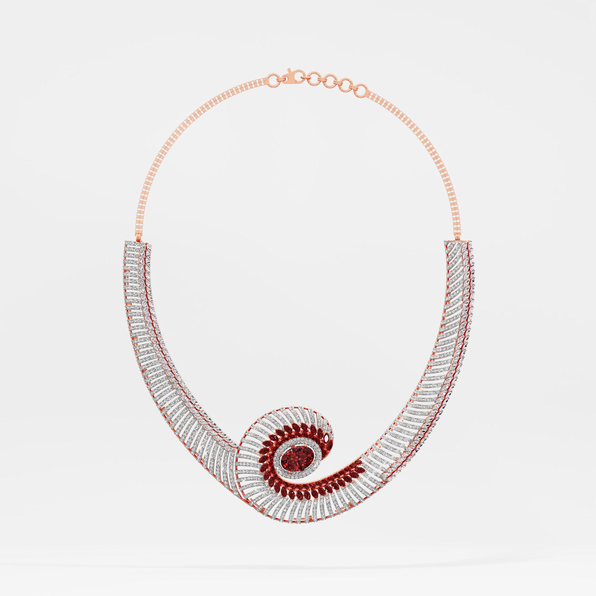 Unfurling Aura Diamond Necklace