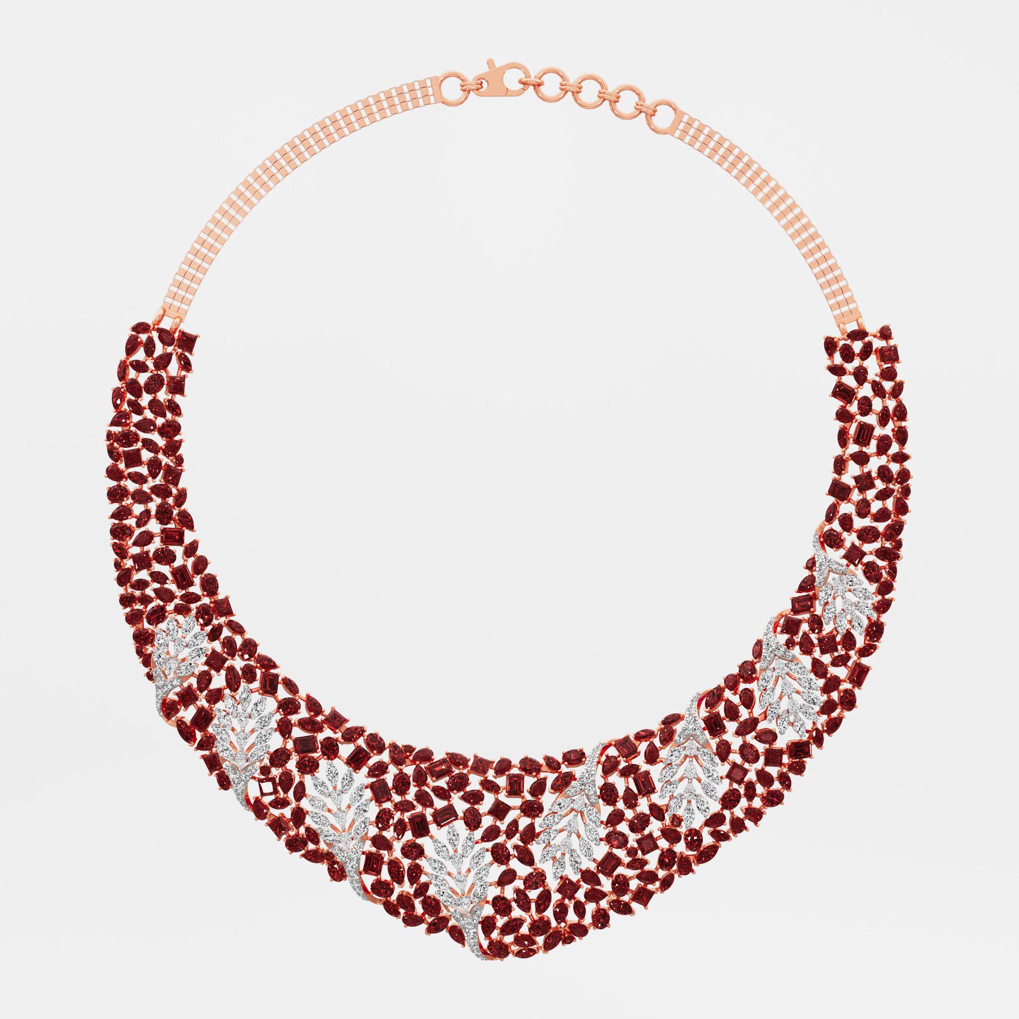 Autumn Laurel Diamond Necklace