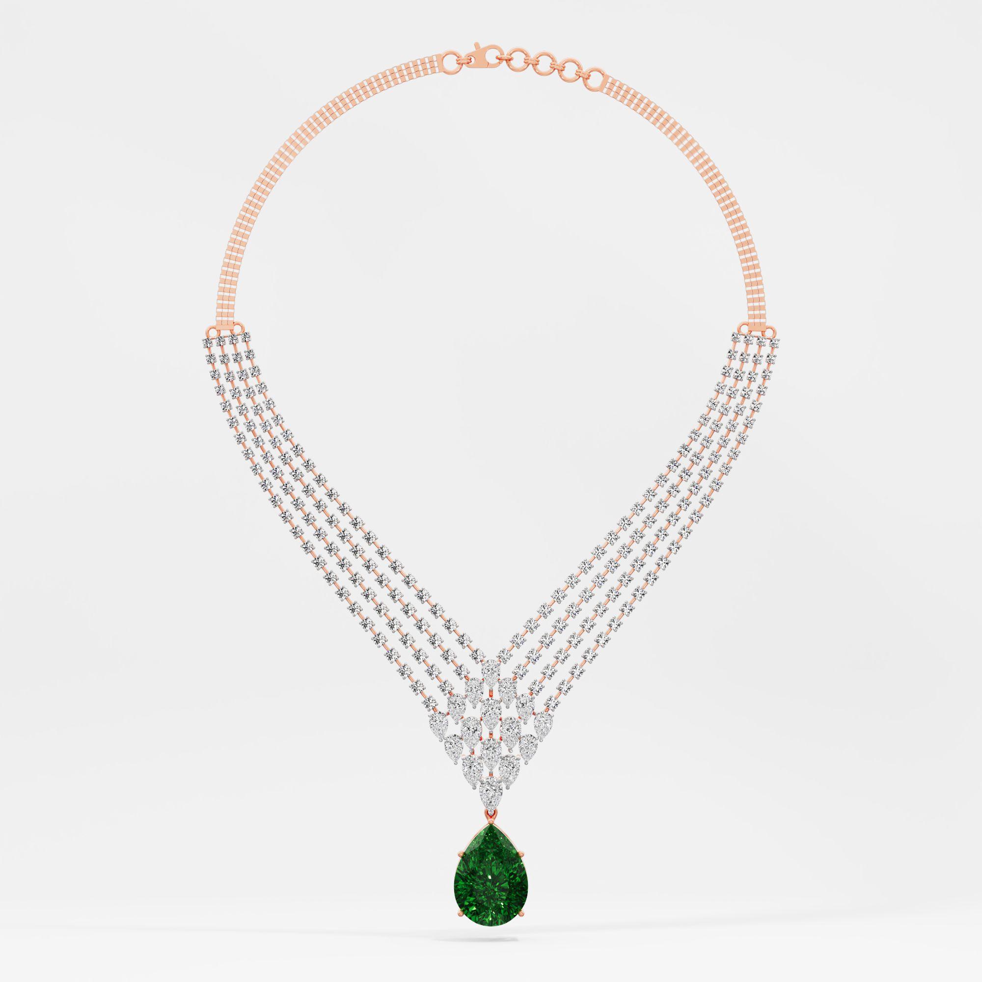 Majestic Chevron Diamond Necklace