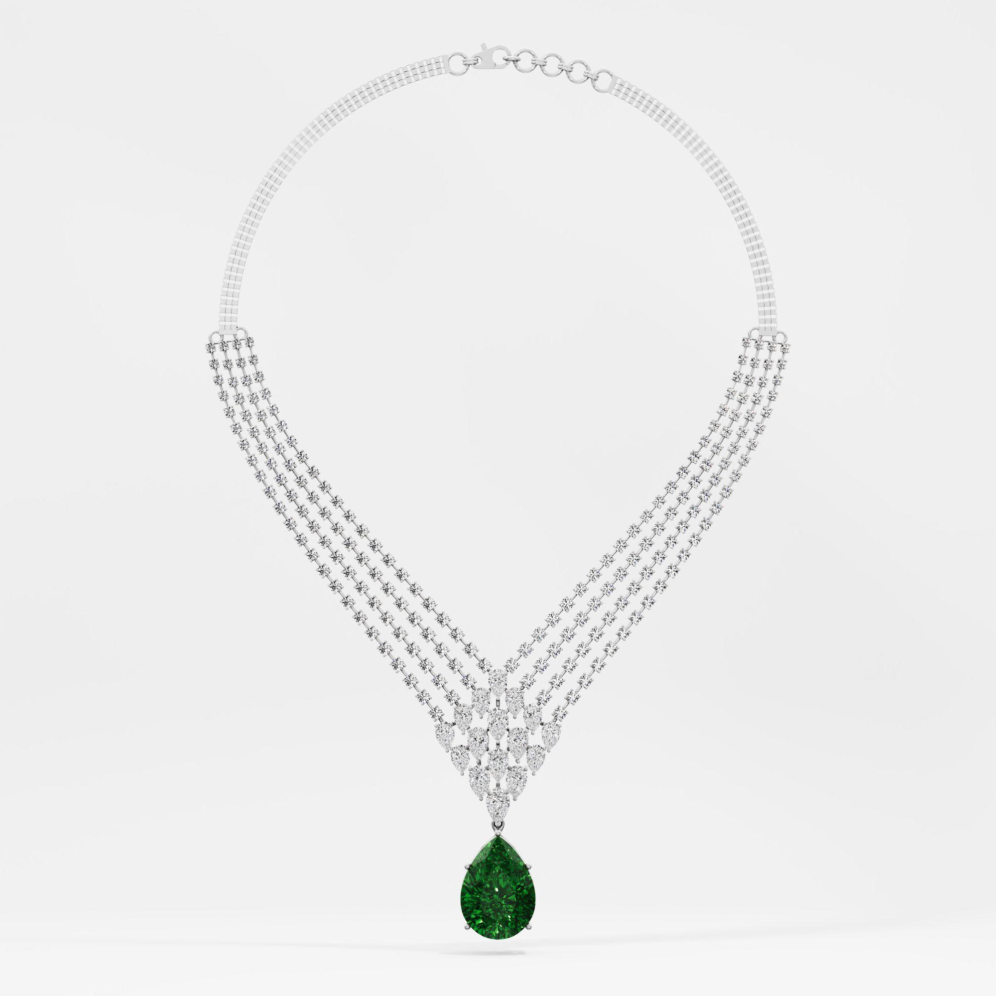 Majestic Chevron Diamond Necklace