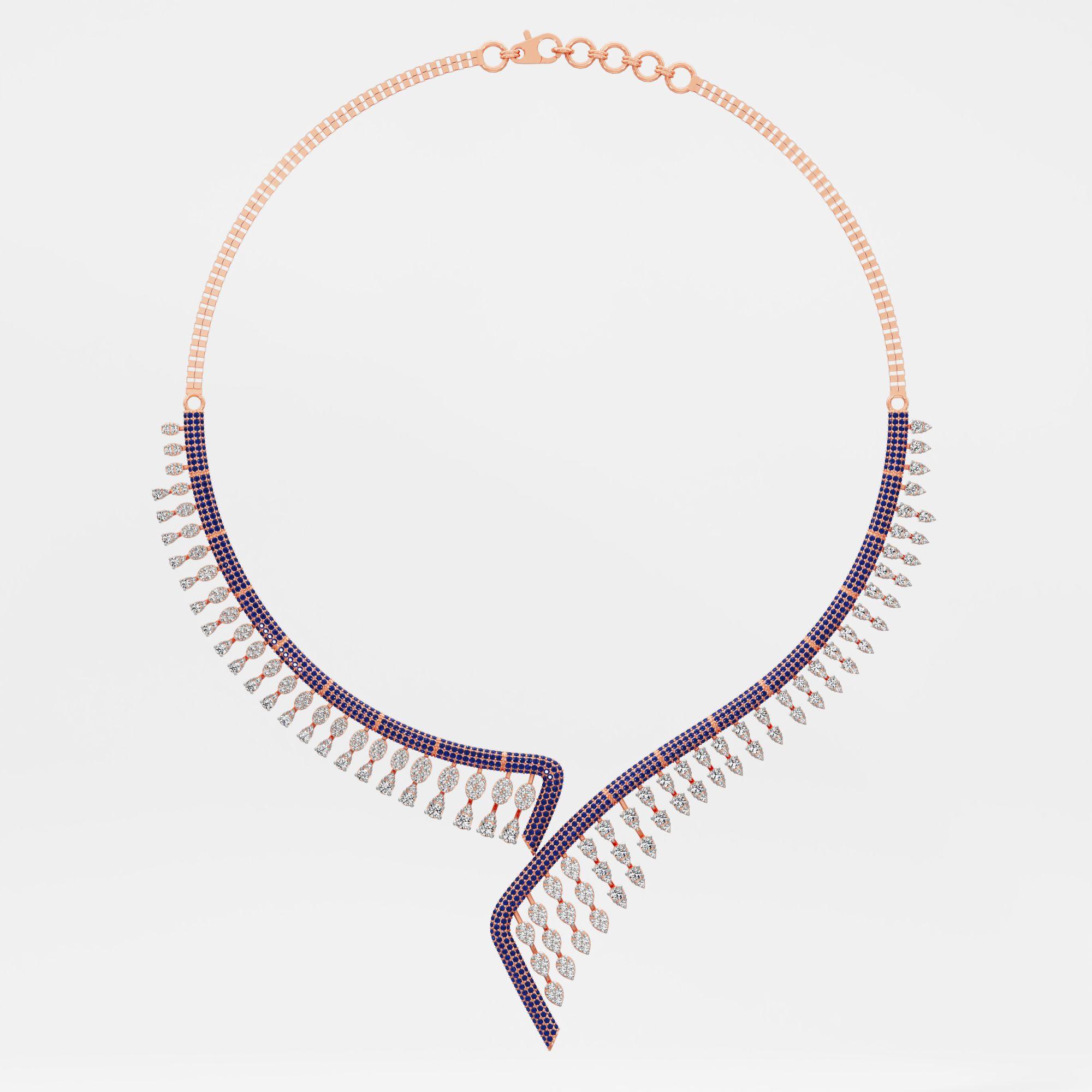 Lightning Drape Diamond Necklace