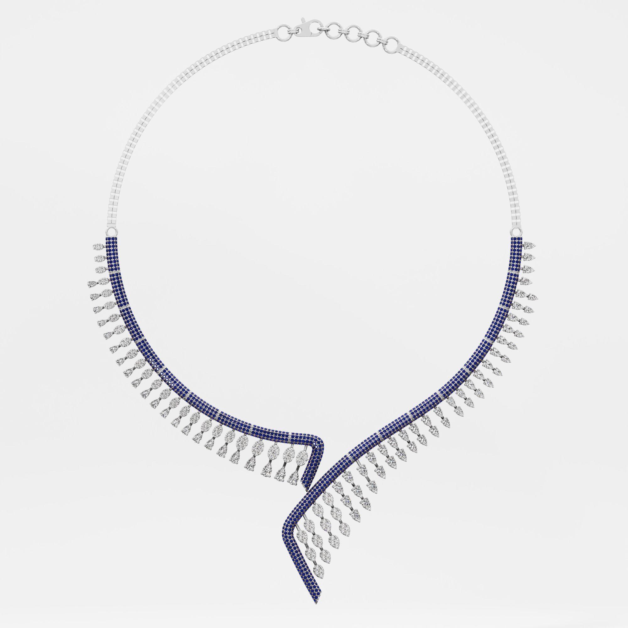 Lightning Drape Diamond Necklace