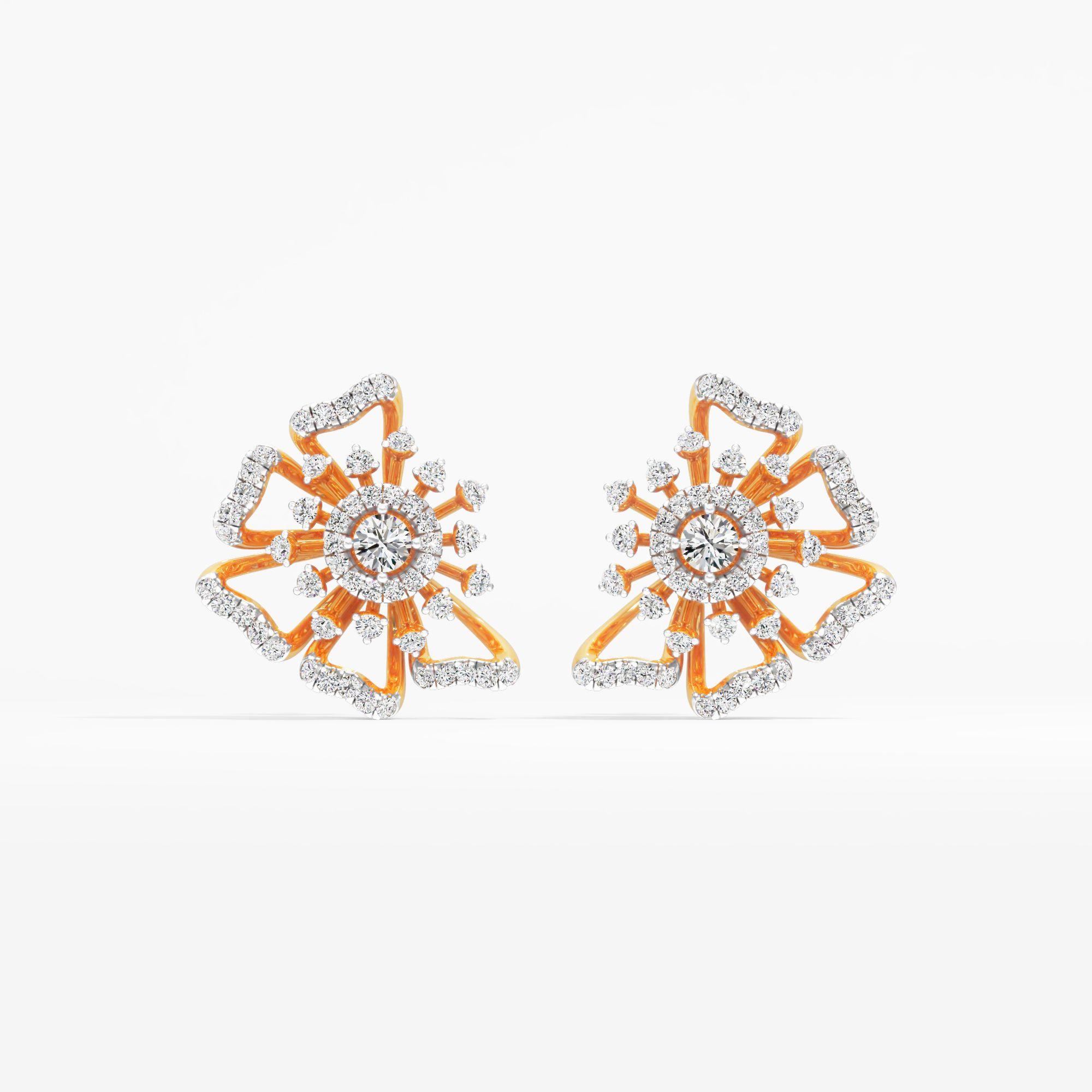 Modern Windflower Stud Earrings