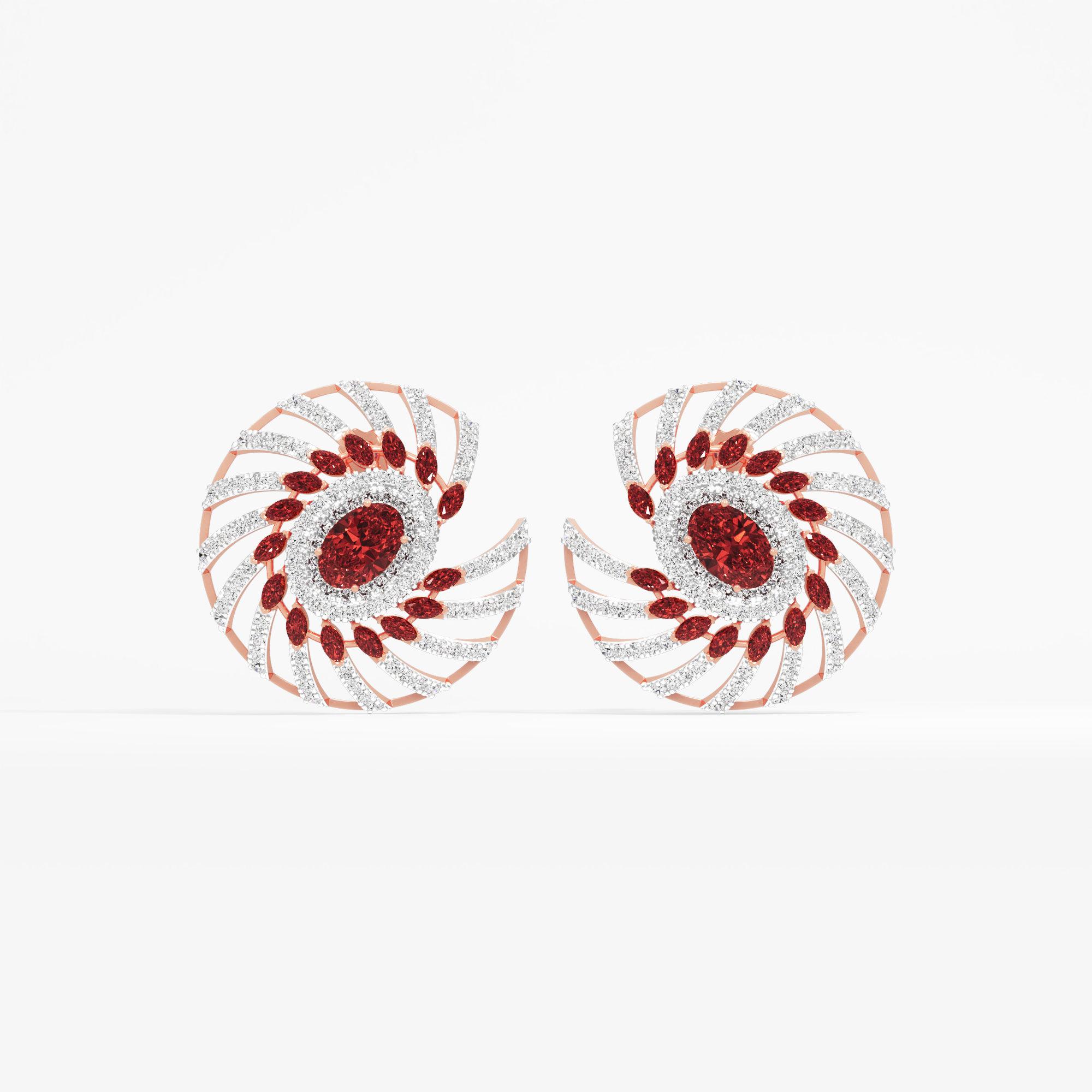 Unfurling Aura Stud Earrings