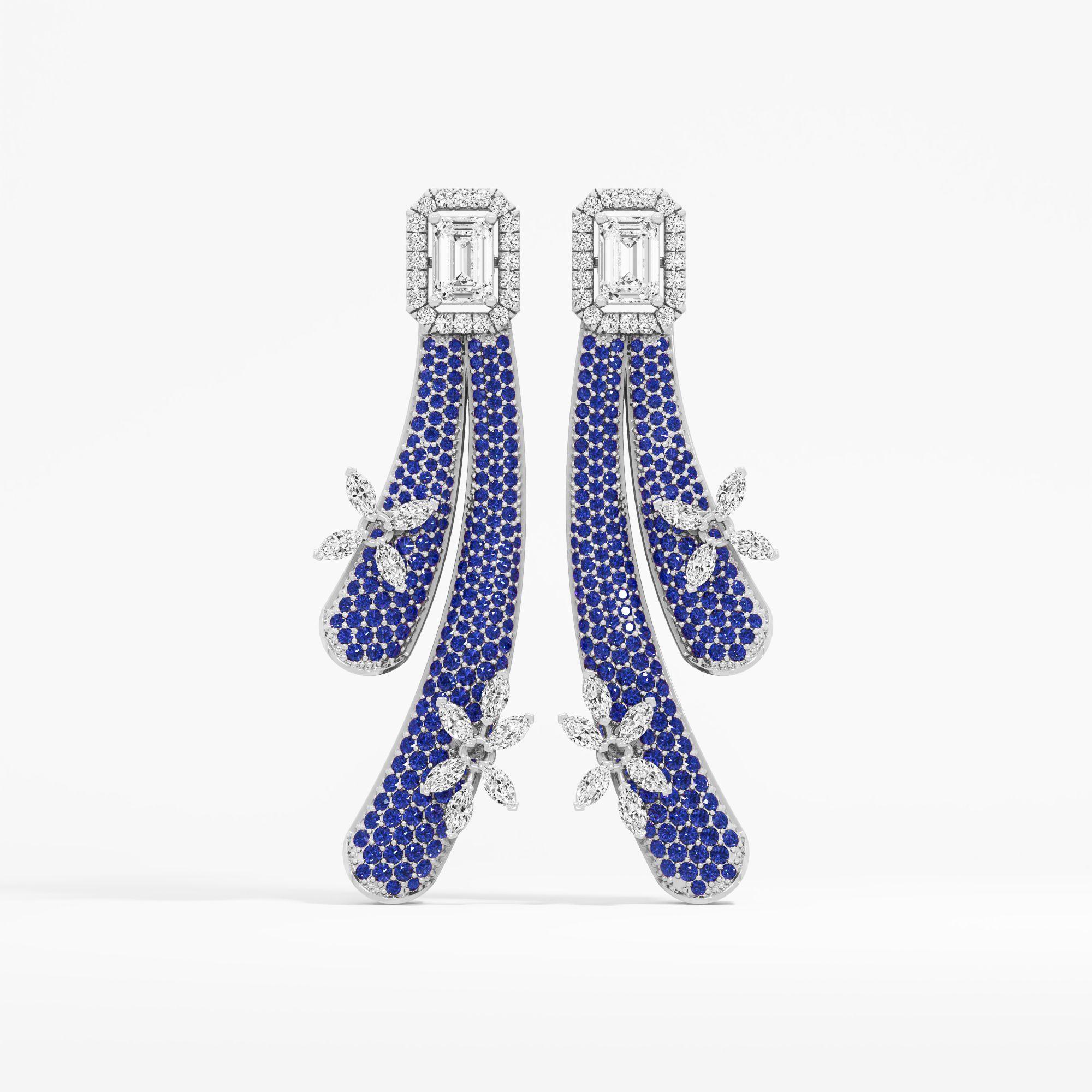 Twilight Floret  Dangle Earrings