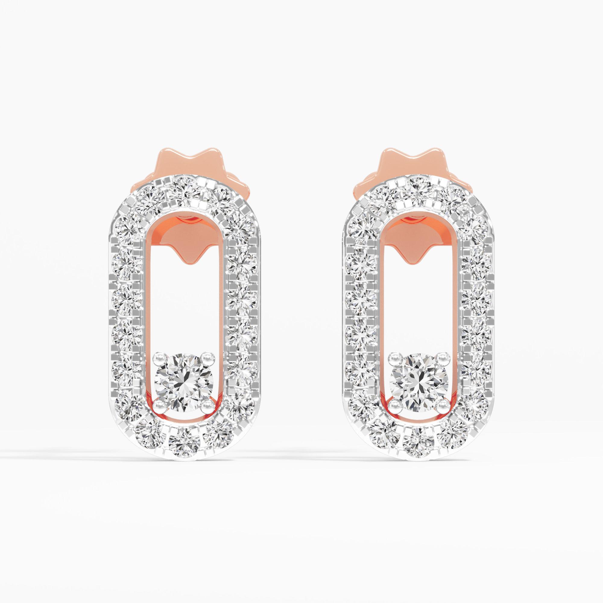 Radiant Link Stud Earrings
