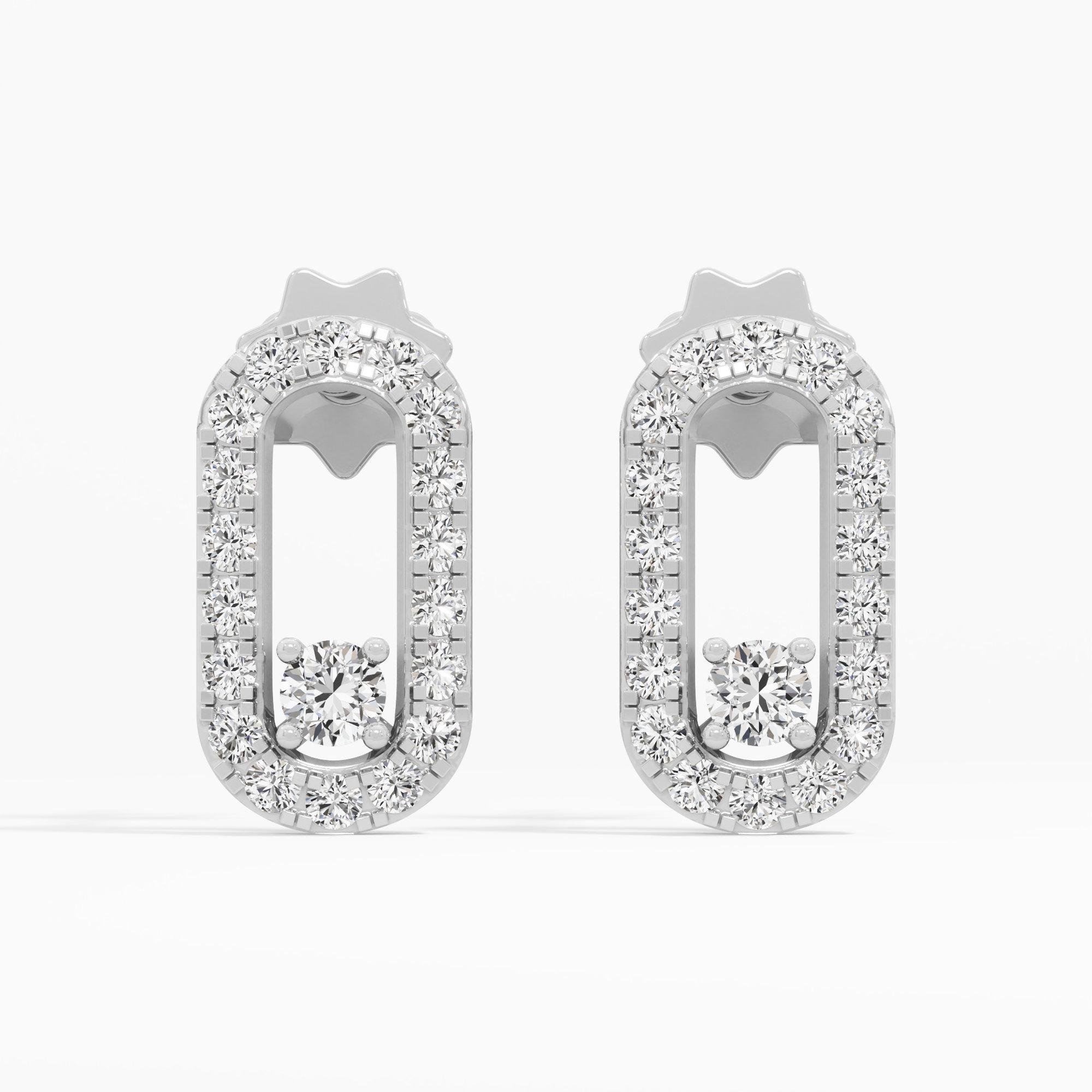 Radiant Link Stud Earrings