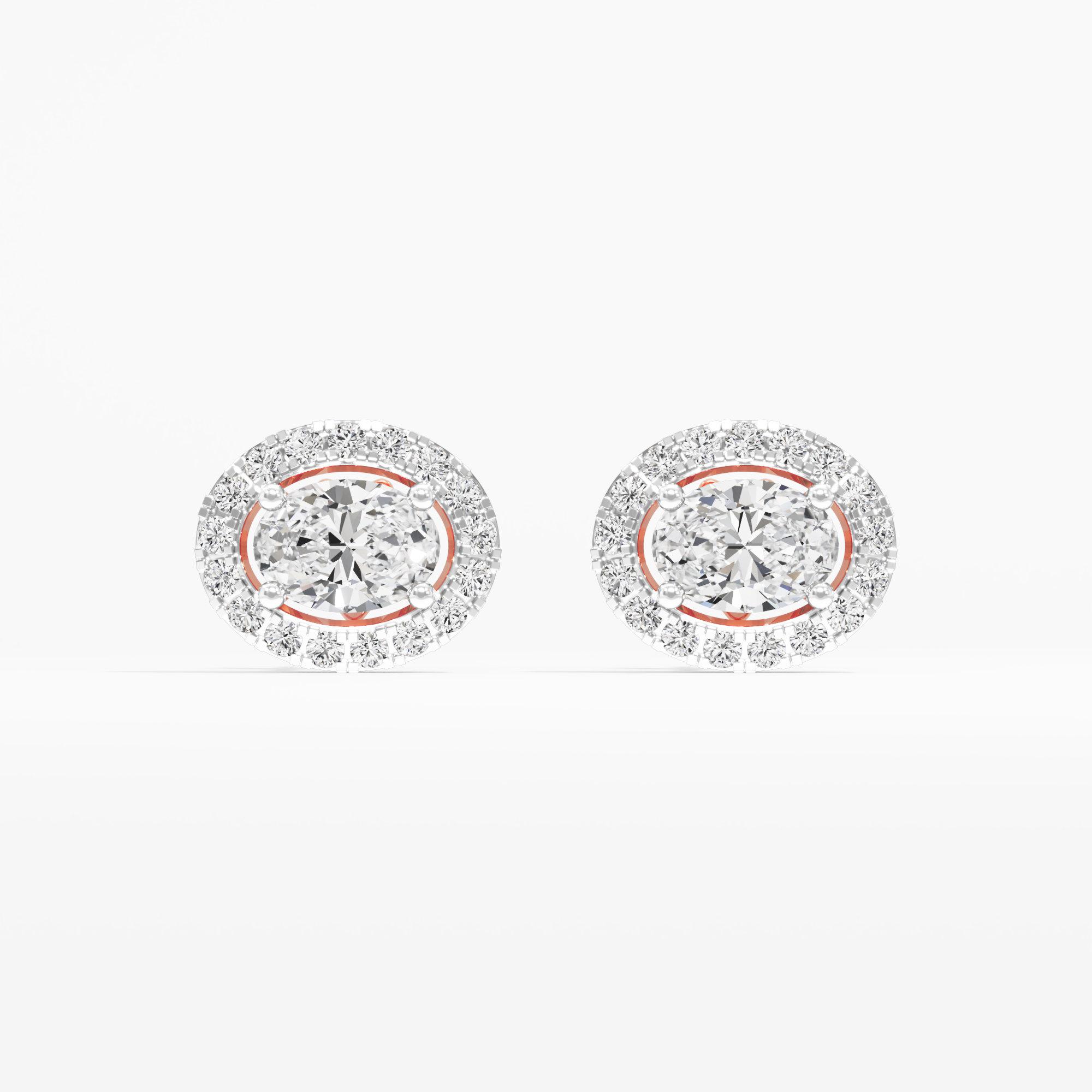 Luminous Oval Stud Earrings