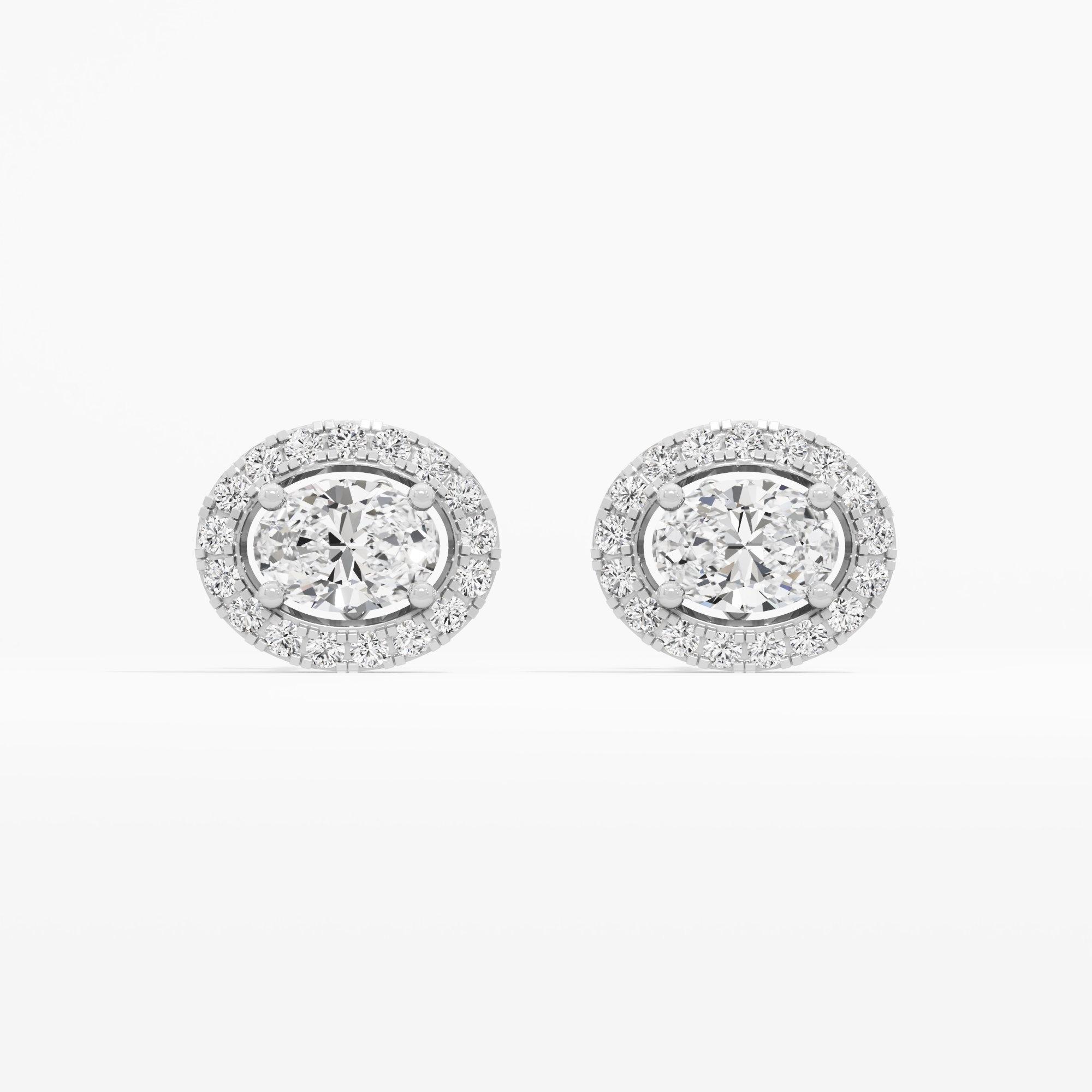 Luminous Oval Stud Earrings