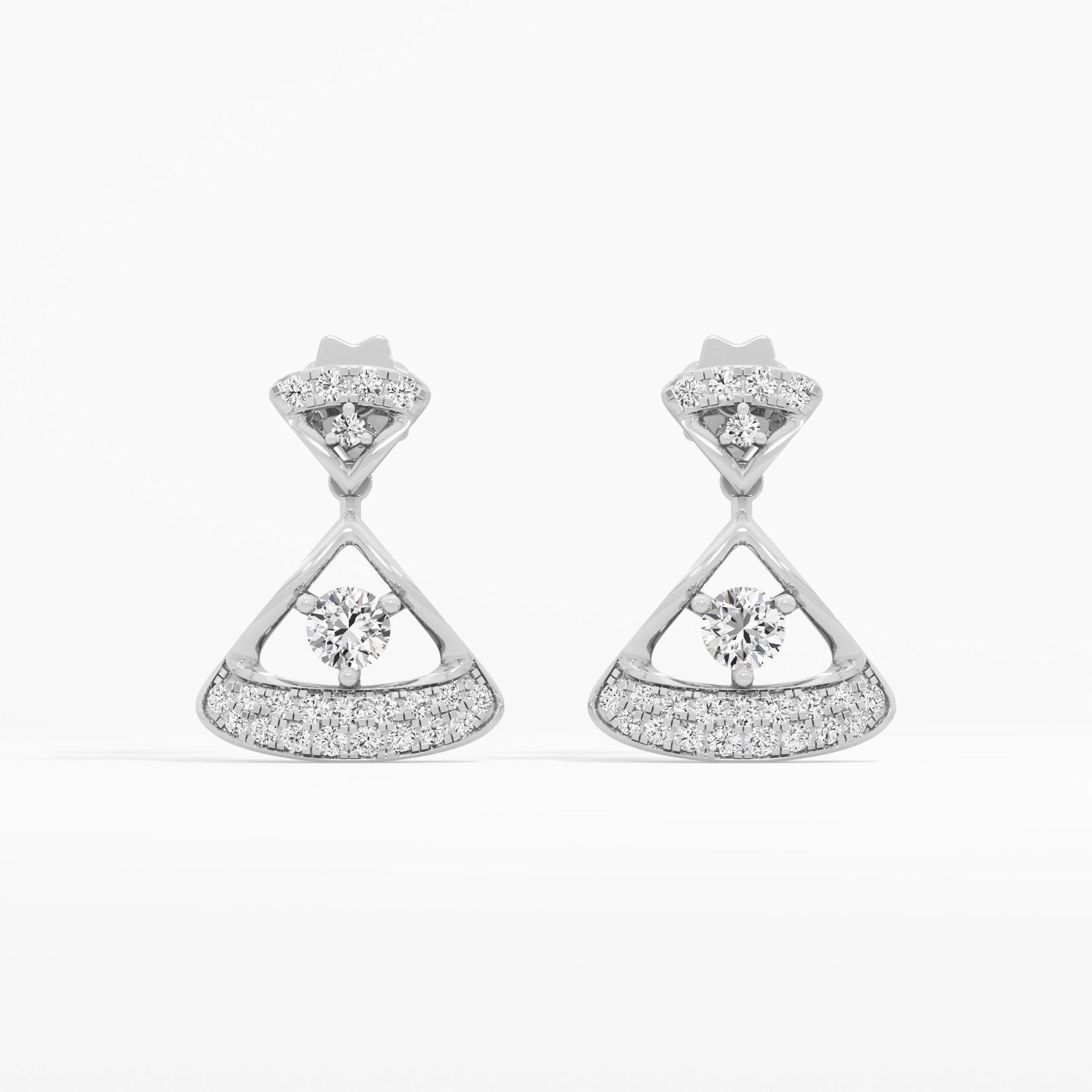 Shimmer Arc Stud Earrings
