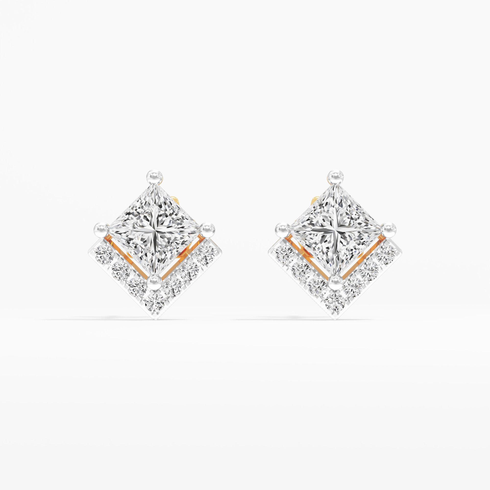 Sparkle Quadra Stud Earrings