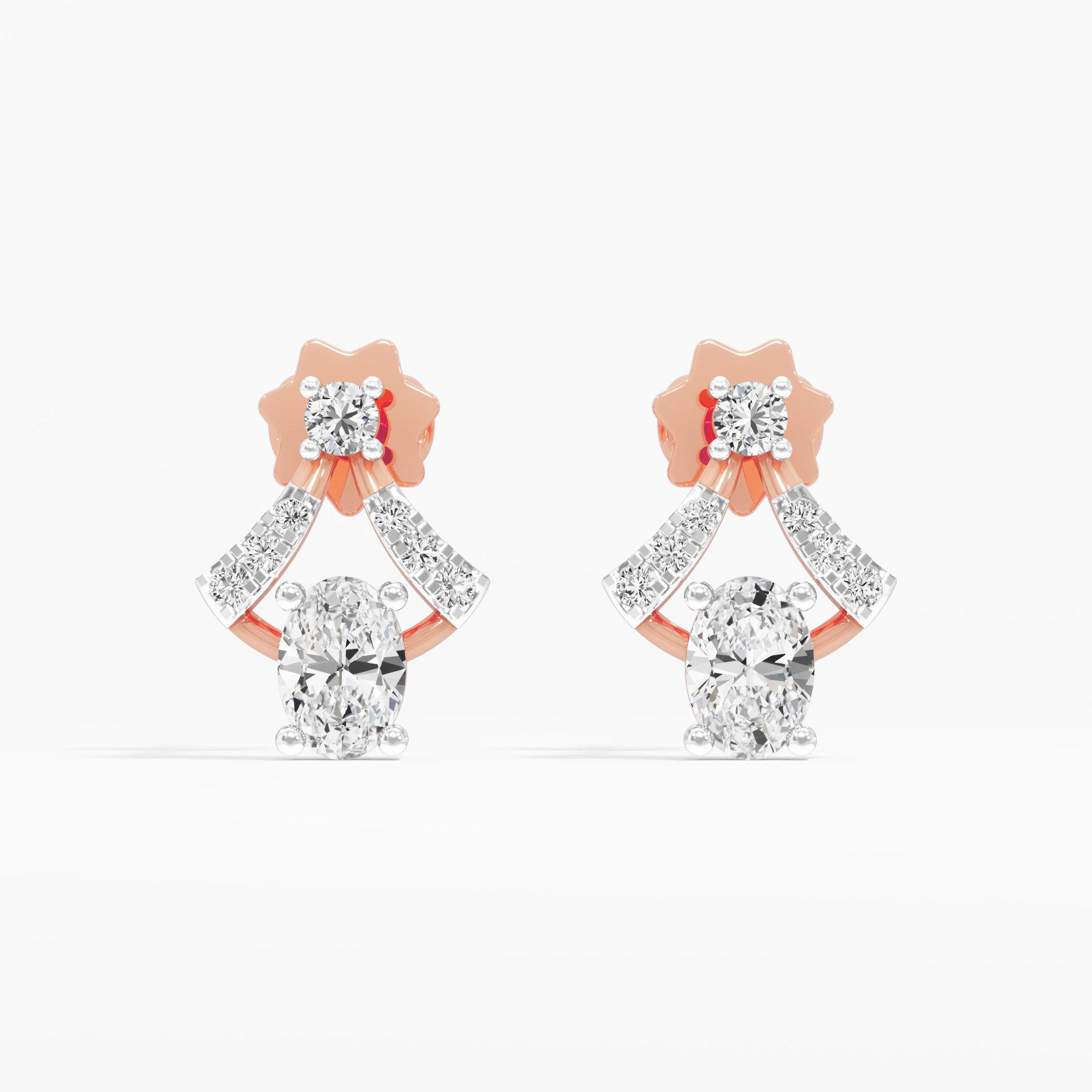 Blossom Oval Stud Earrings
