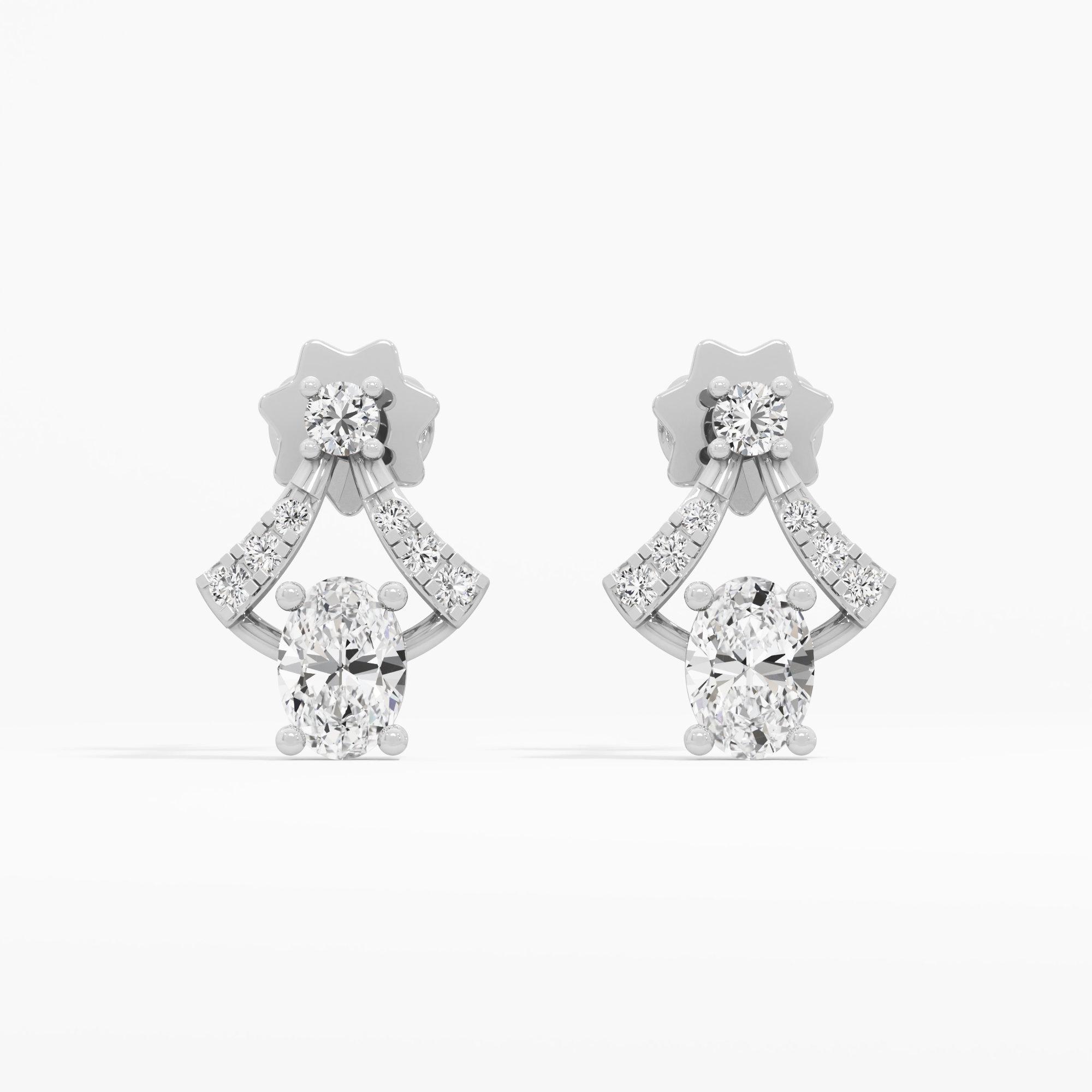 Blossom Oval Stud Earrings