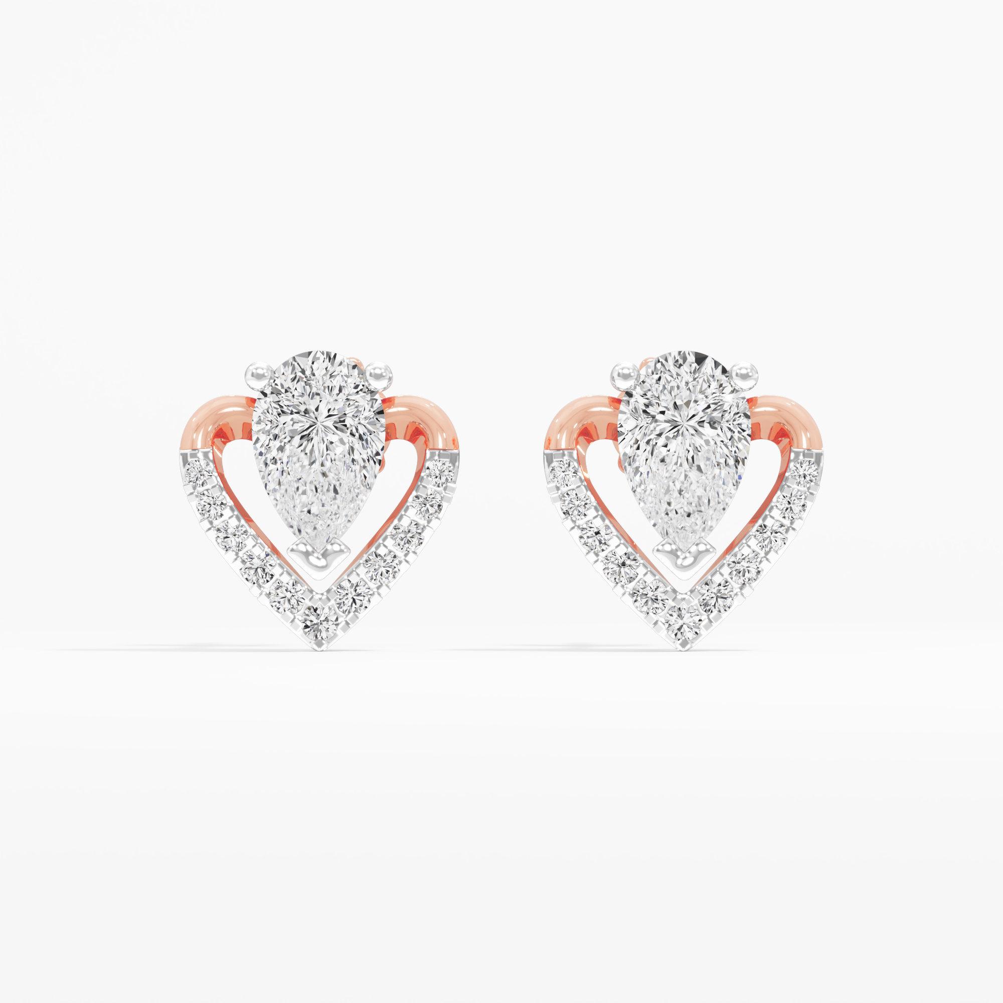 Entwine Pear Stud Earrings