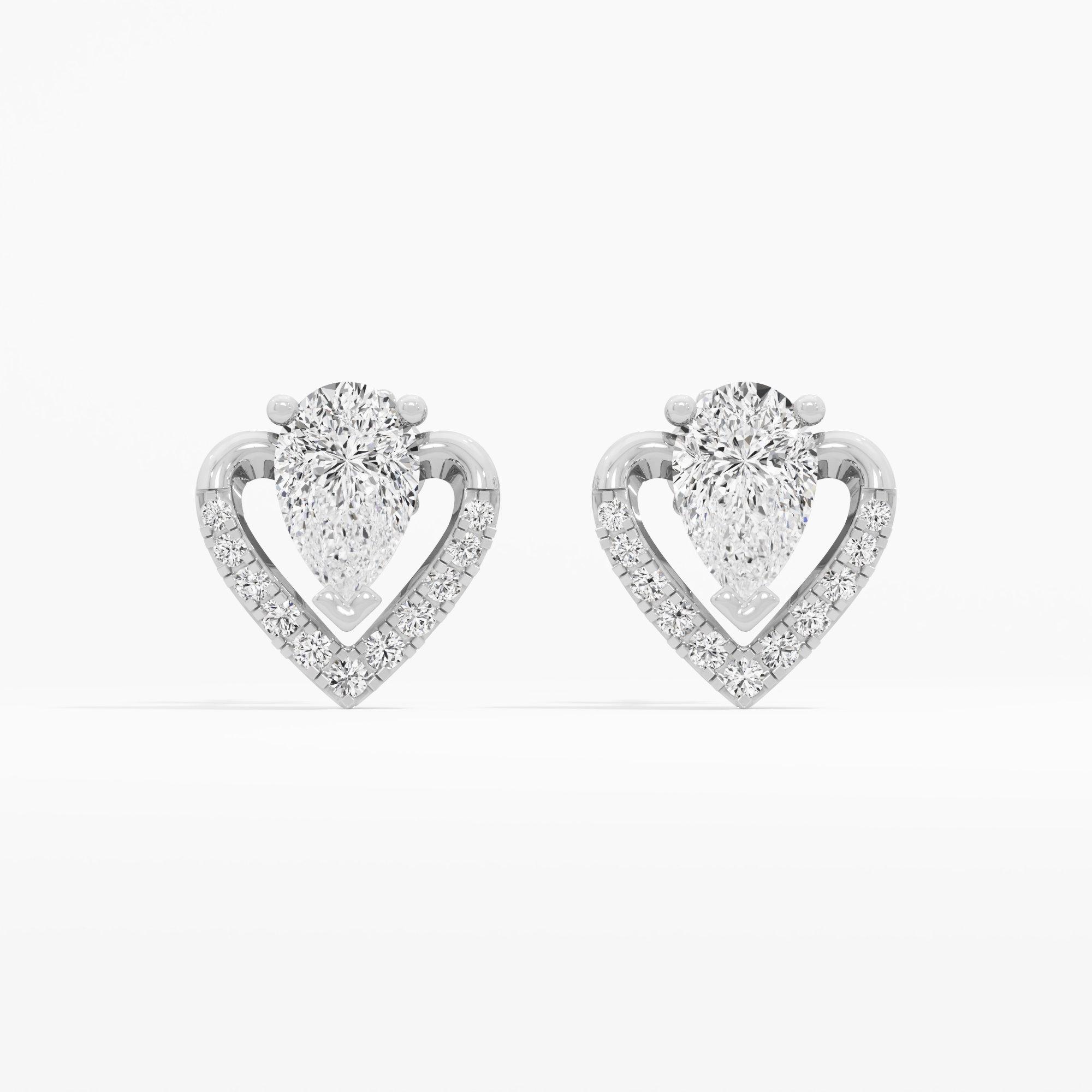 Entwine Pear Stud Earrings