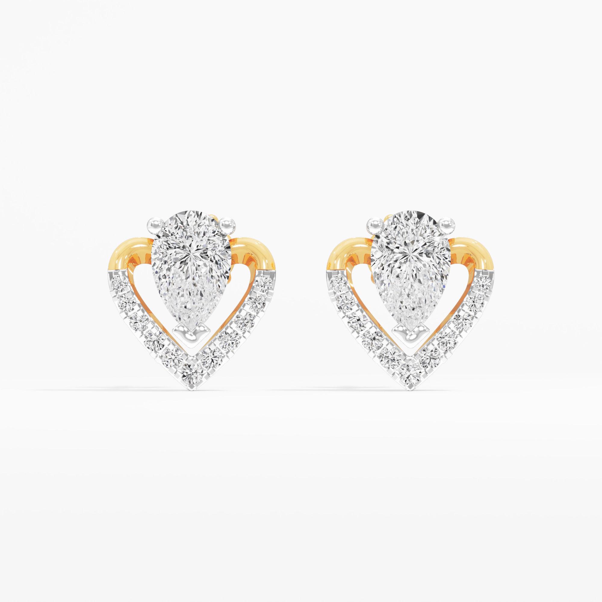 Entwine Pear Stud Earrings