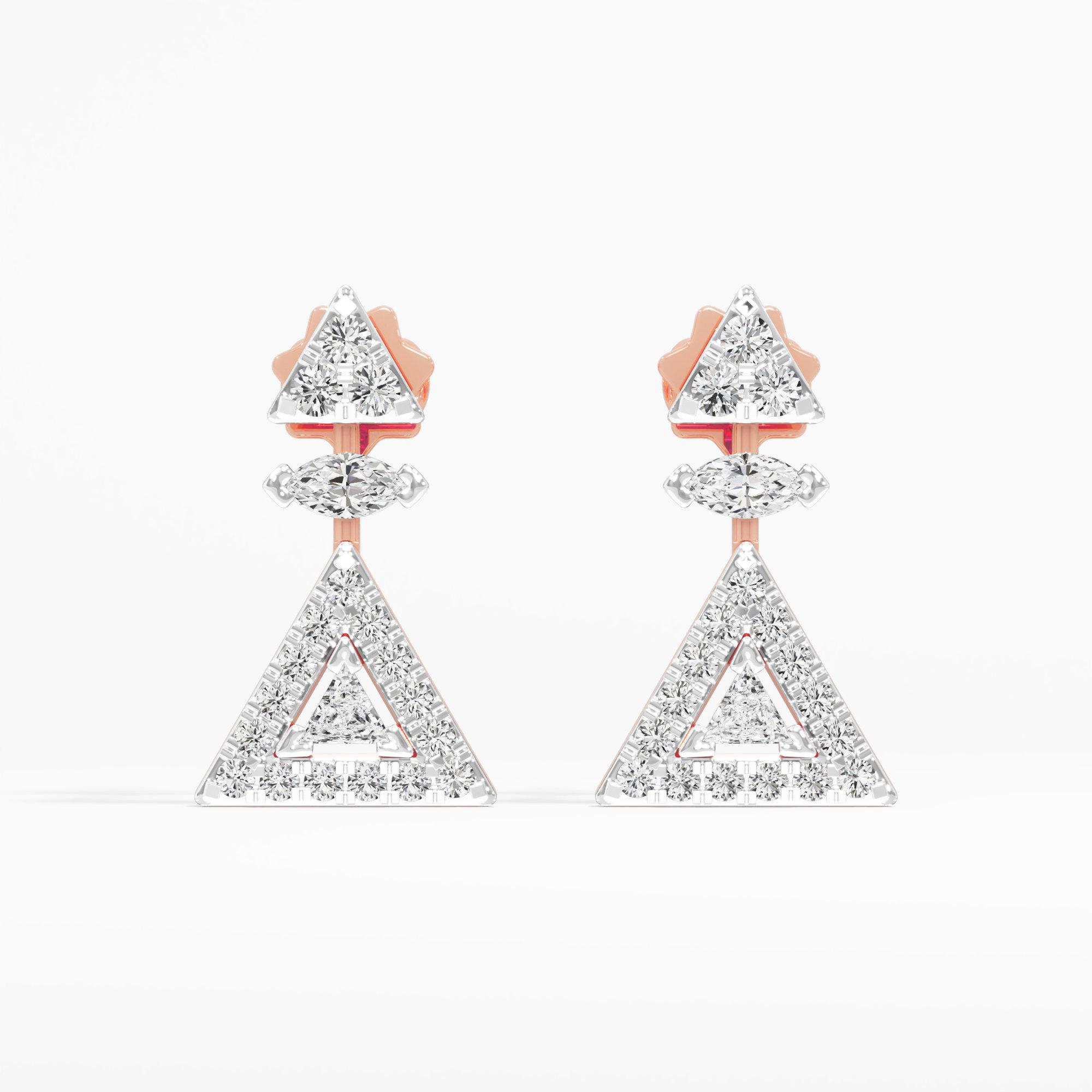 Pyramid Radiance Stud Earrings
