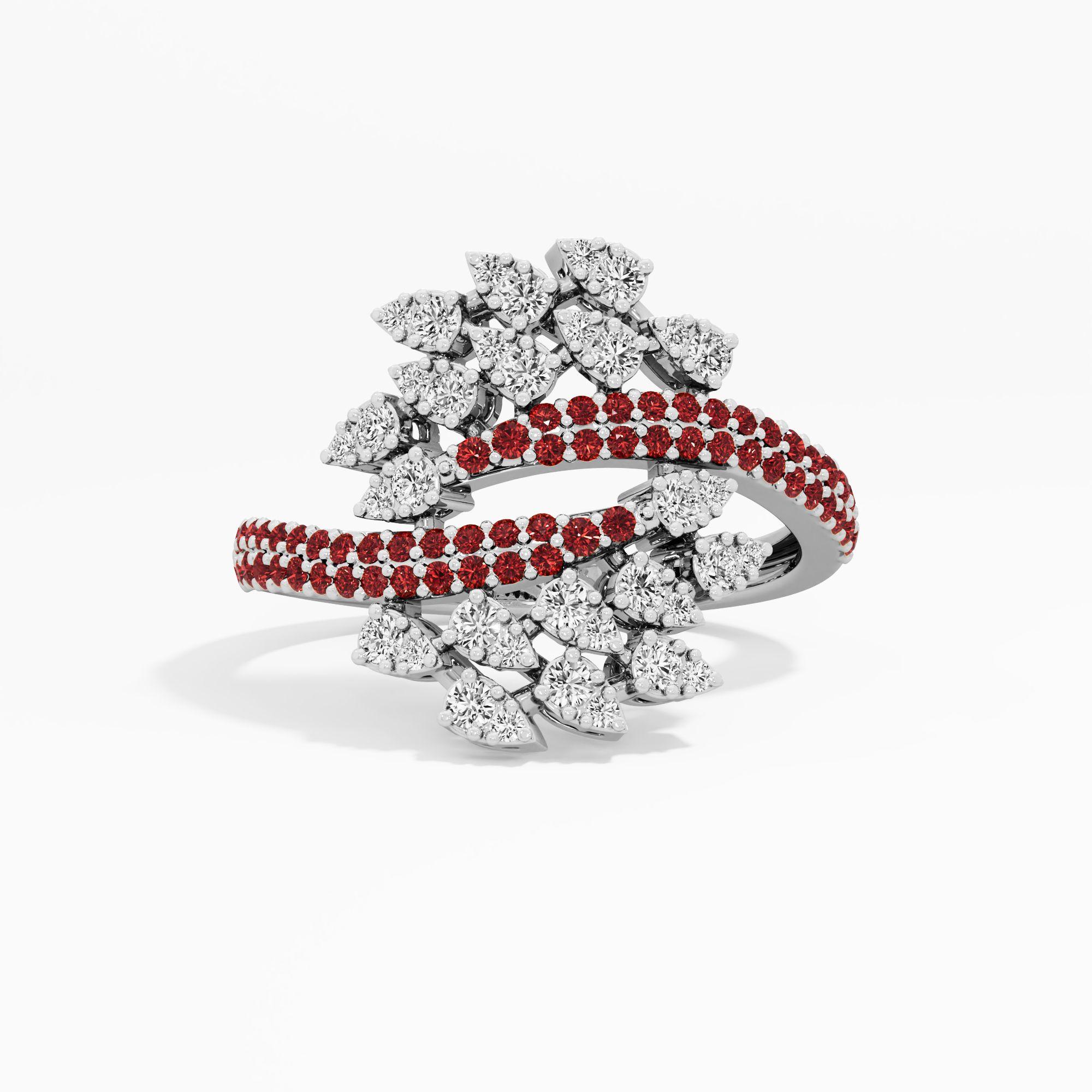 Crimson Crossover Bypass Ring