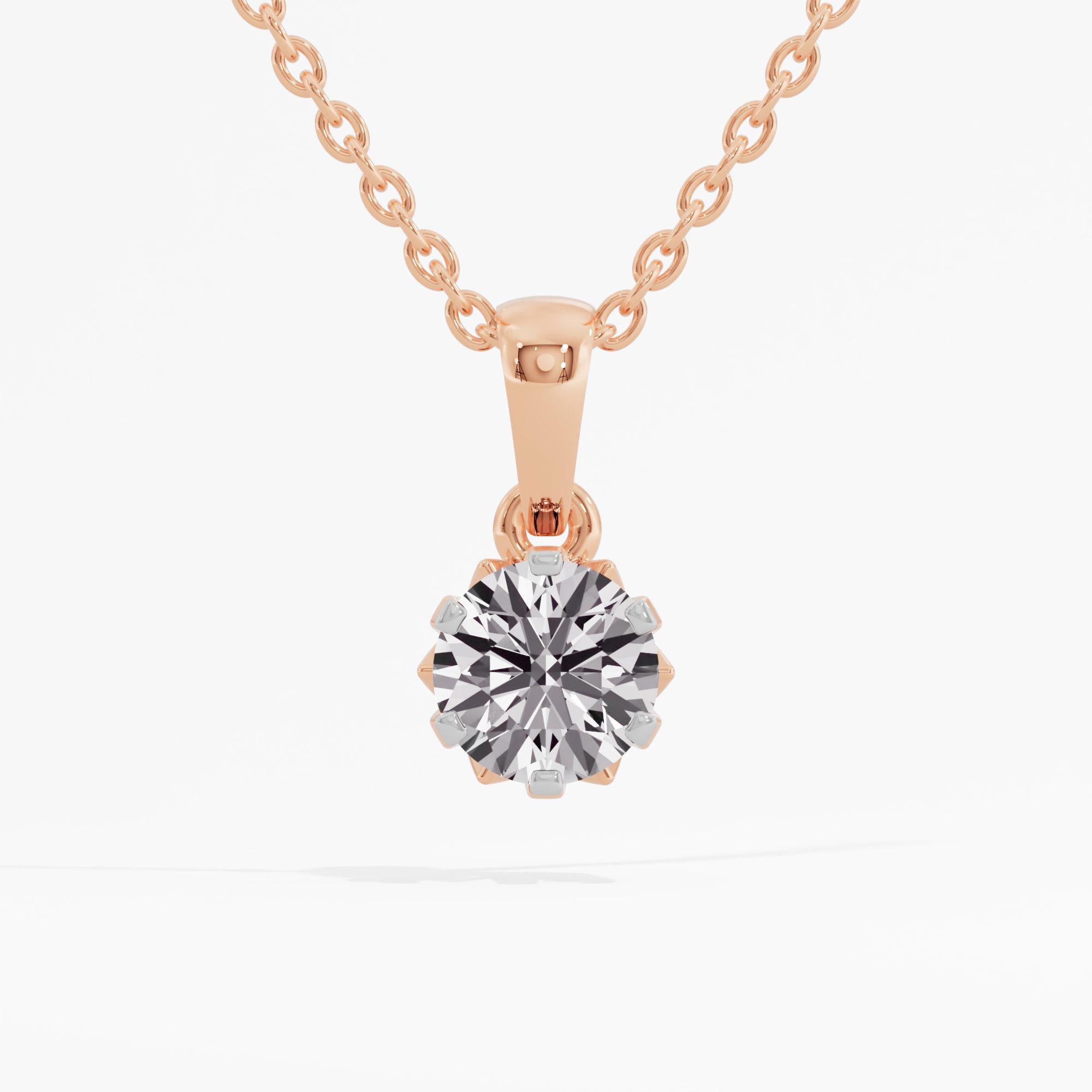 Prisma Crown Solitaire Pendant Dainty