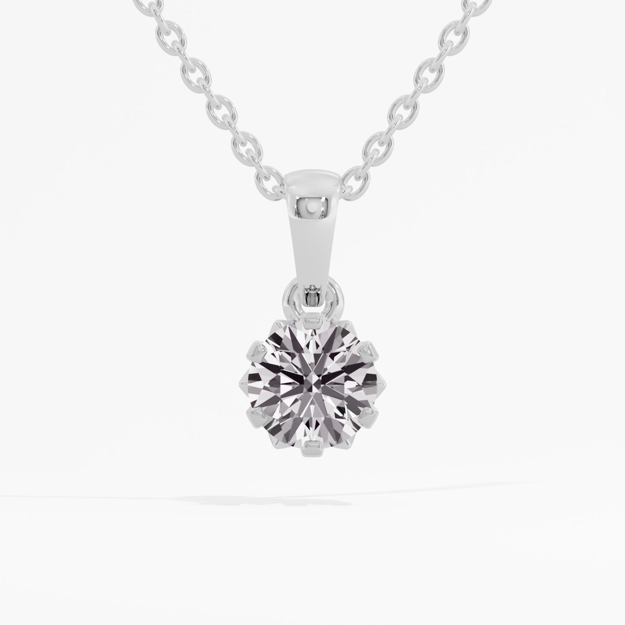 Prisma Crown Solitaire Pendant Dainty
