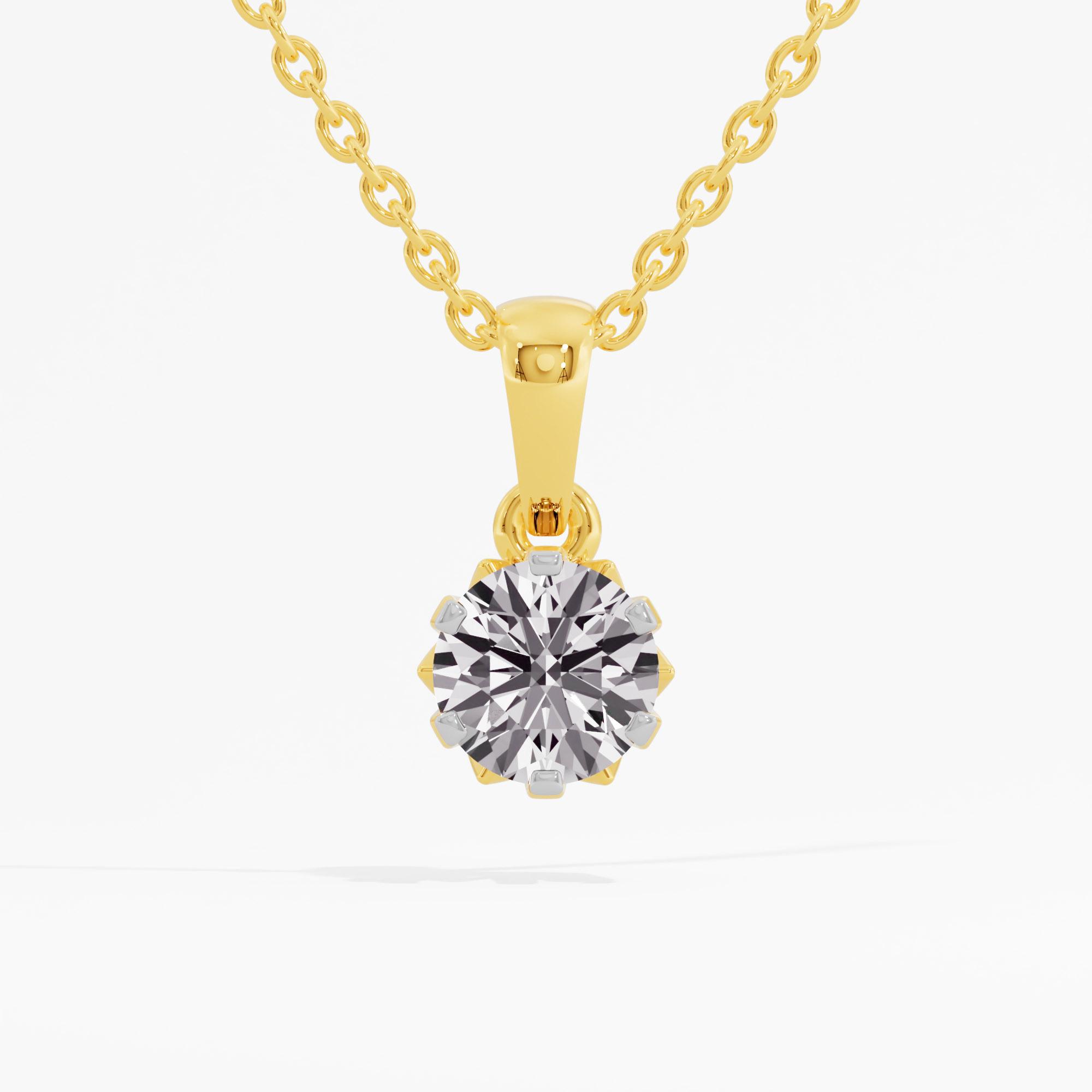 Prisma Crown Solitaire Pendant Dainty