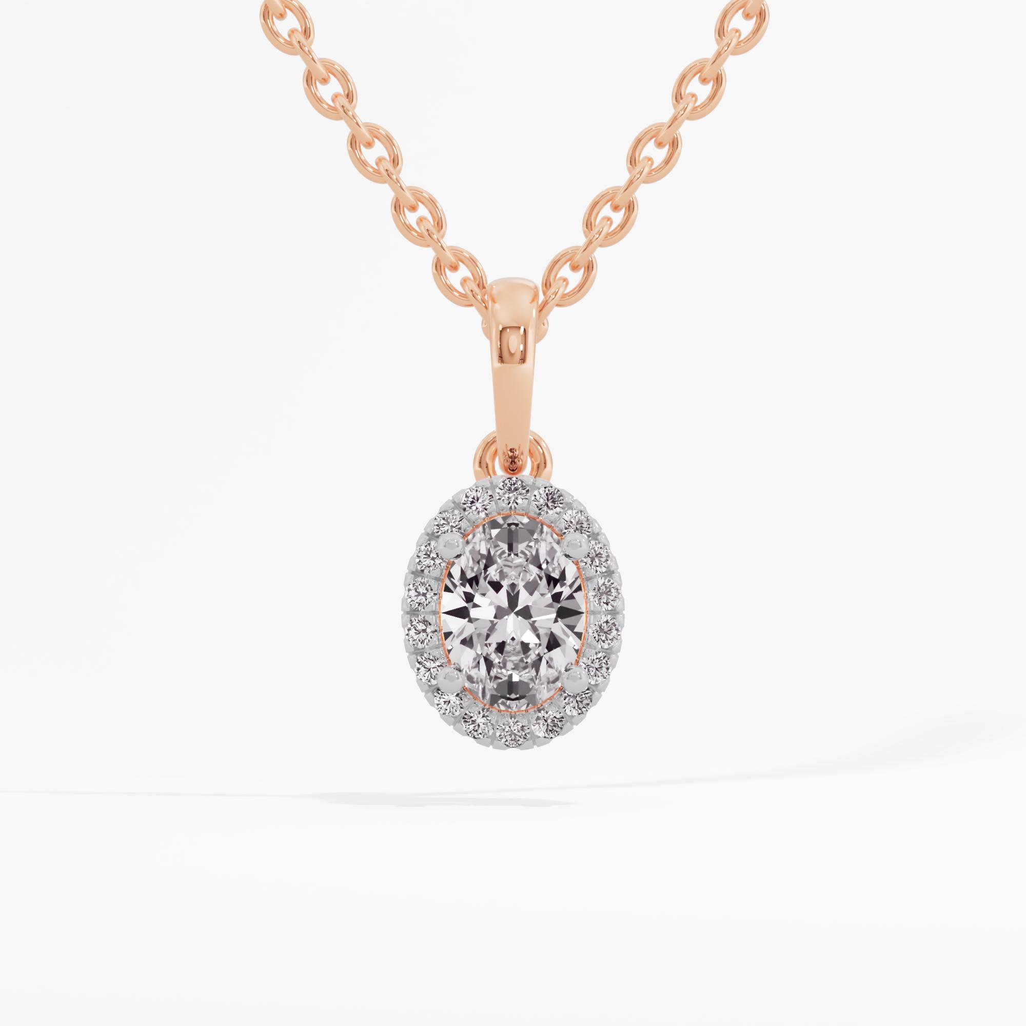 Lustrous Ovalessence Halo Pendant
