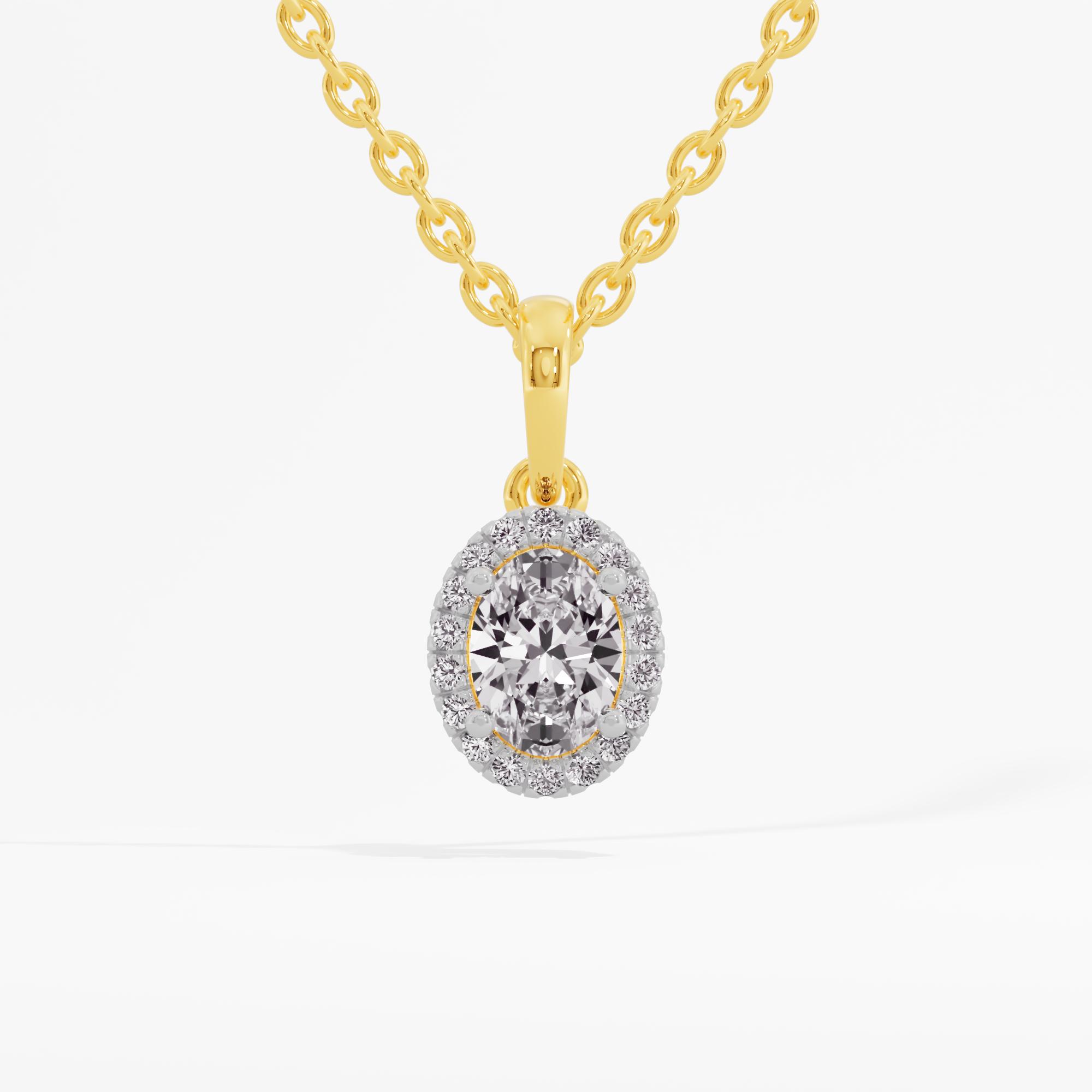 Lustrous Ovalessence Halo Pendant