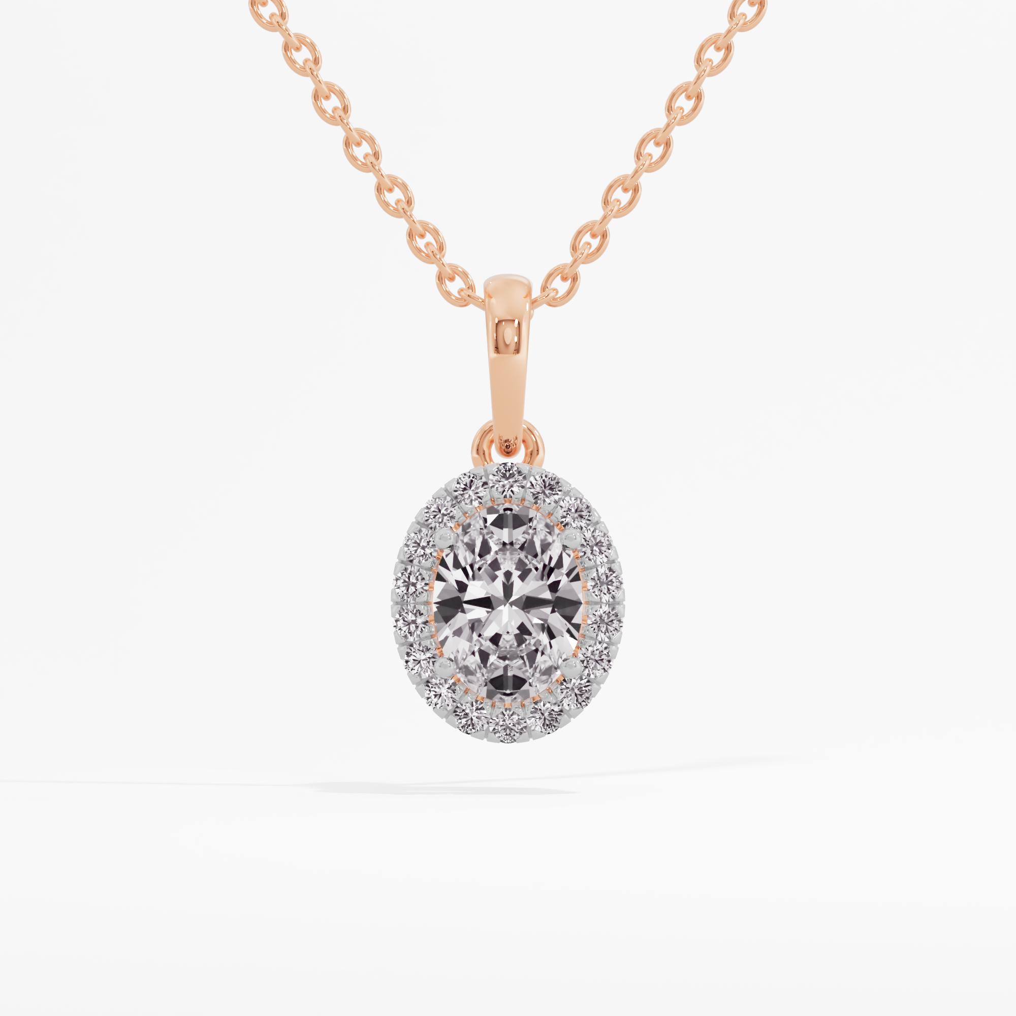 Lustrous Ovalessence Halo Pendant
