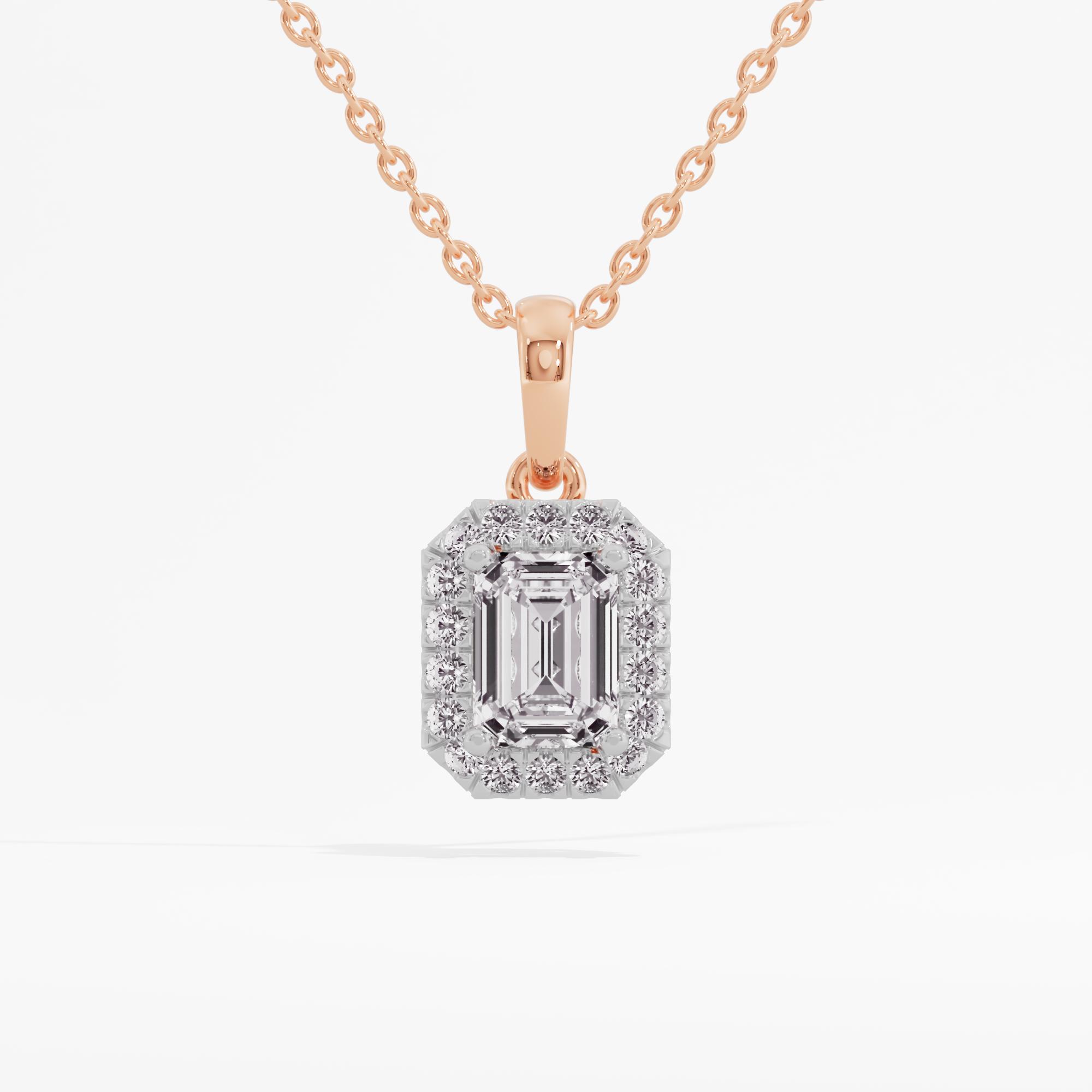 Wondrous Emerald Halo Pendant