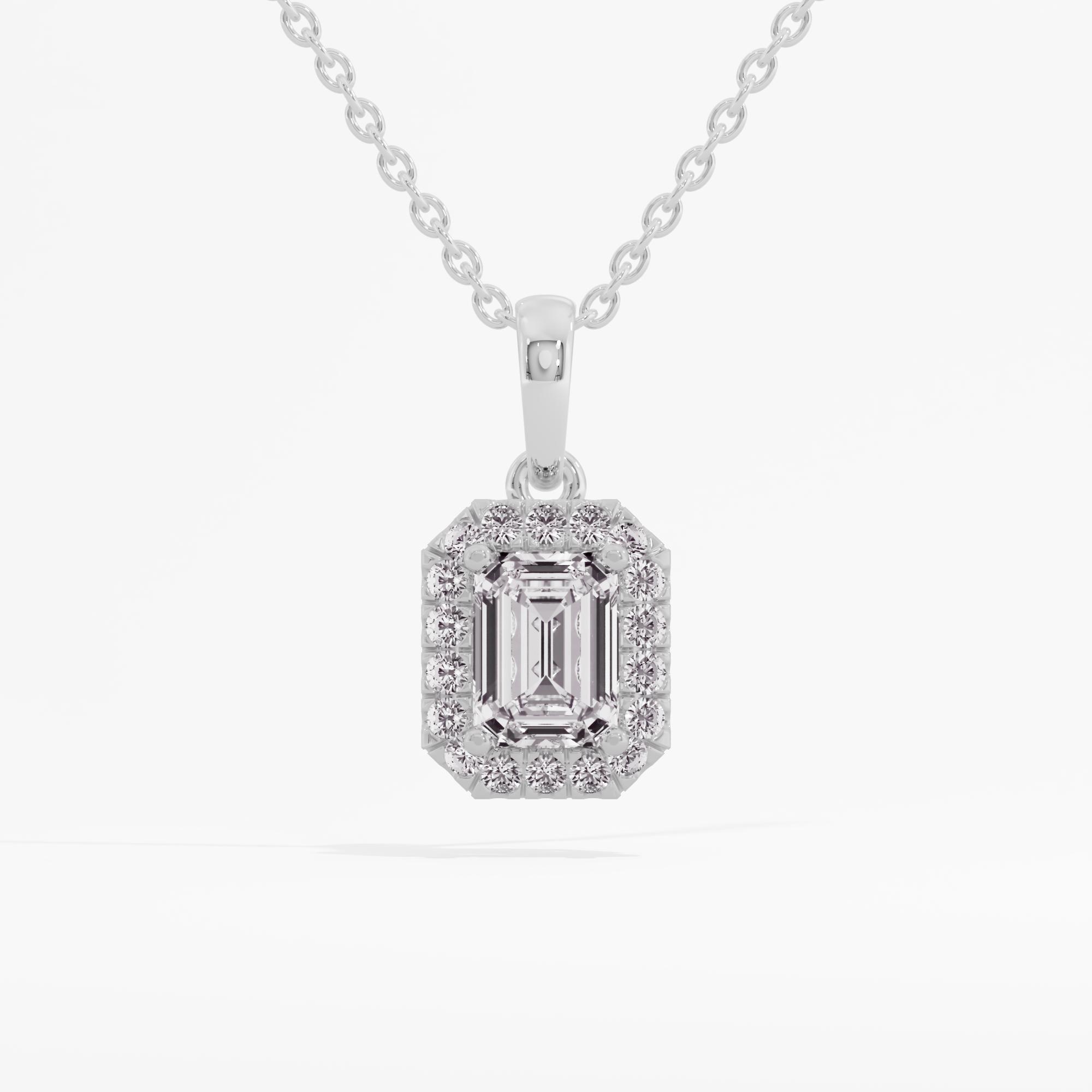 Wondrous Emerald Halo Pendant