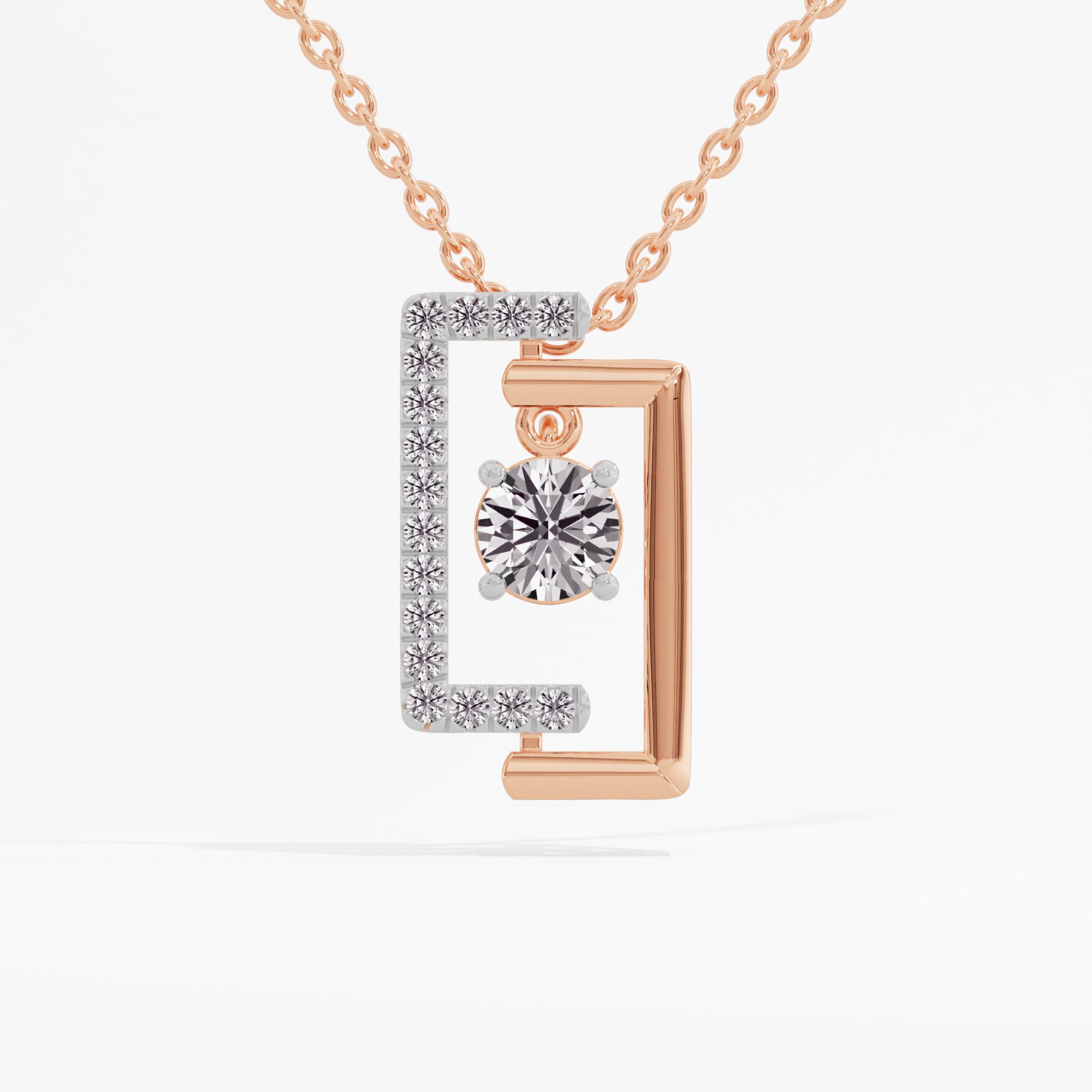 RectanGlo Solitaire Pendant