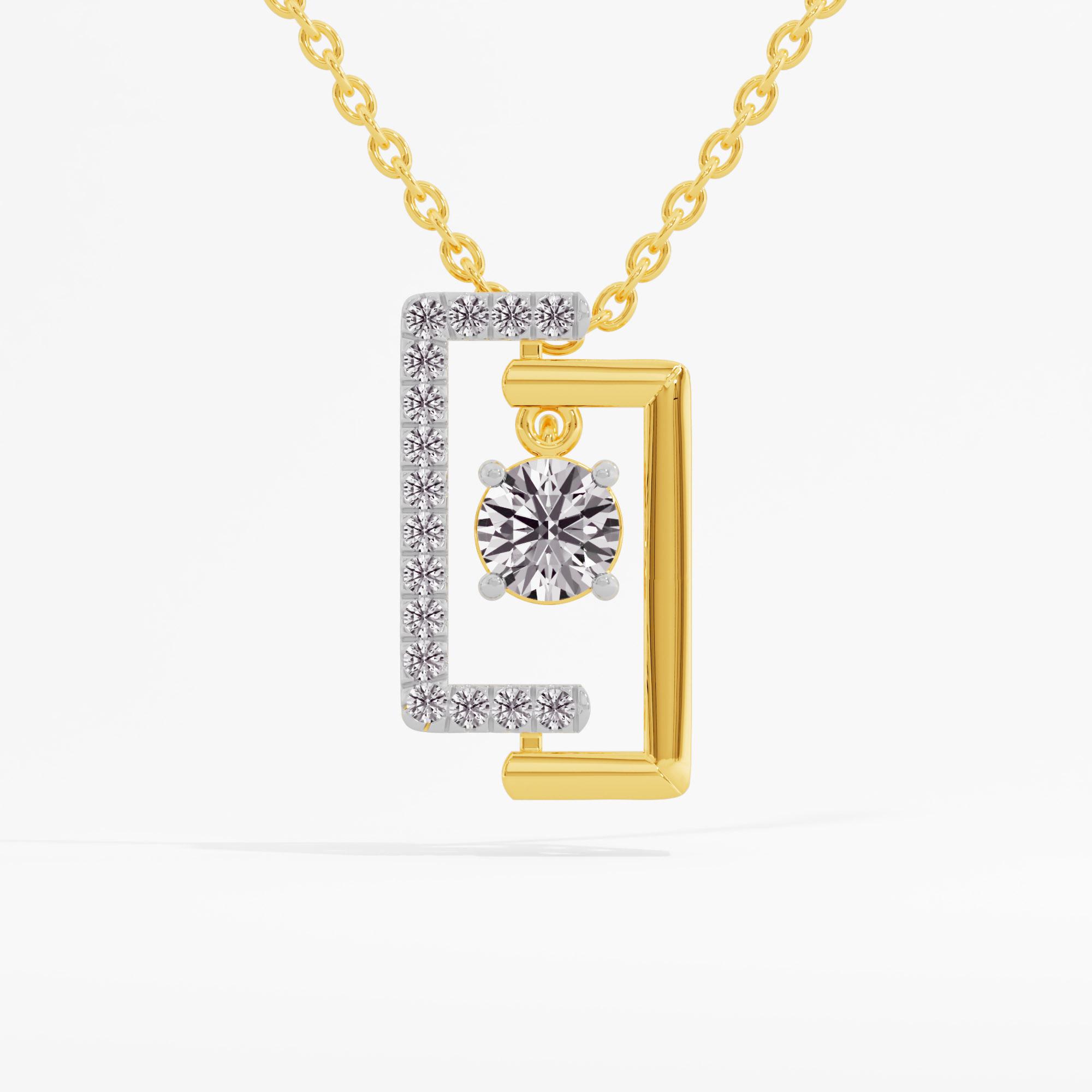 RectanGlo Solitaire Pendant