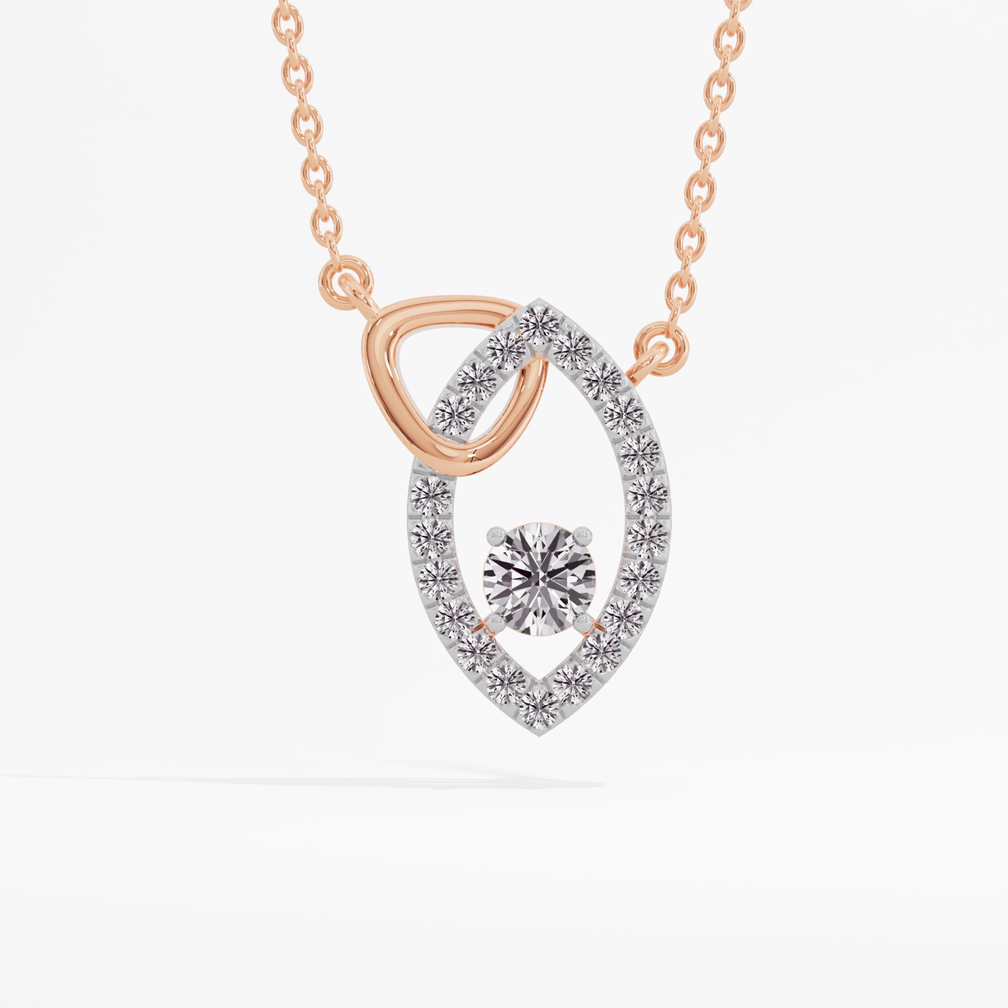 Ember Leaf Solitaire Chain Necklace