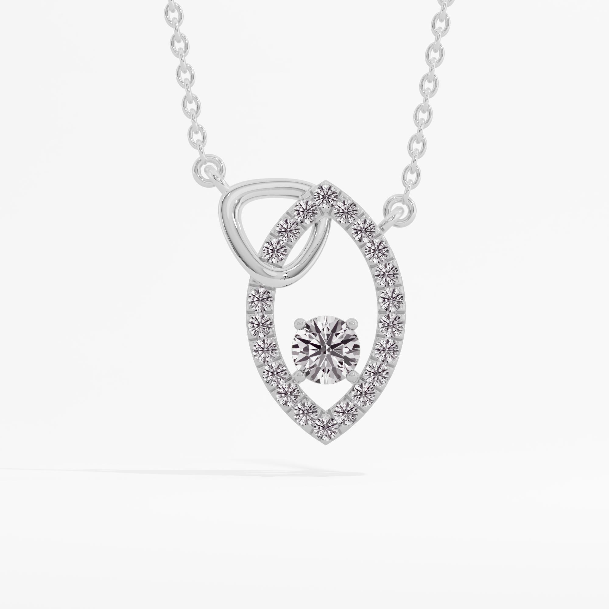 Ember Leaf Solitaire Chain Necklace