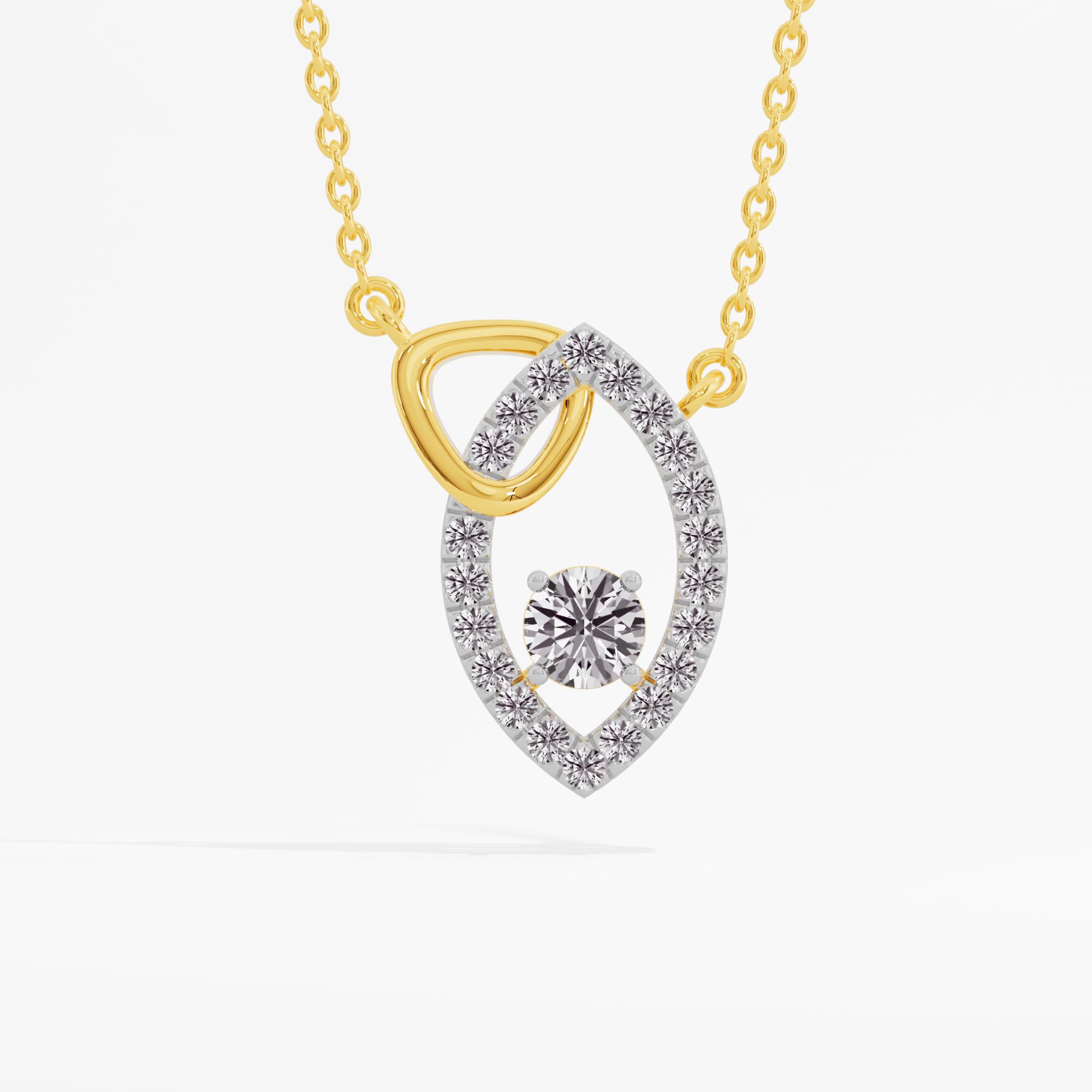 Ember Leaf Solitaire Chain Necklace