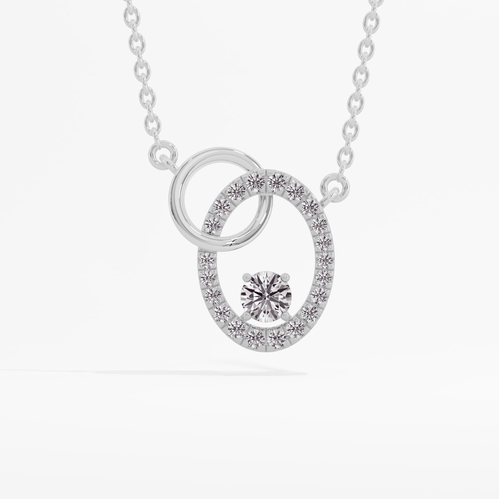 Gleaming Ovalessence Solitaire Chain Necklace