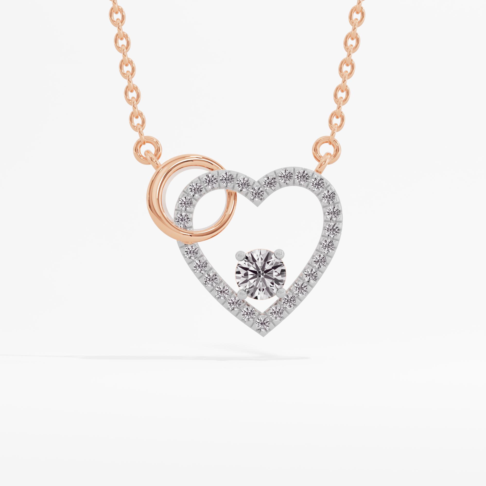 Heartfelt Radiance Solitaire Heart Chain Necklace